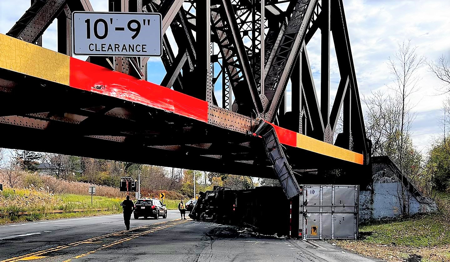 See Photos Of Truck That Crashed Into Onondaga Lake Parkway Bridge