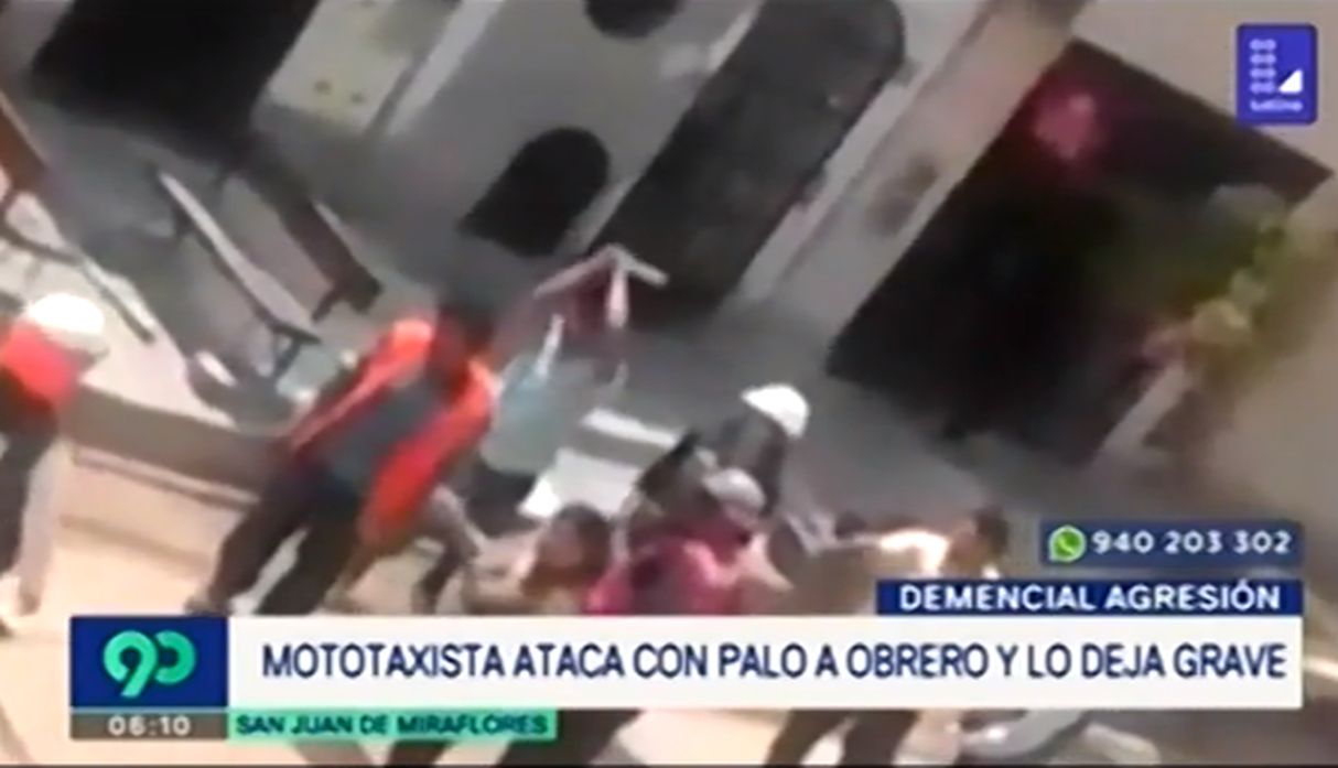 San Juan De Miraflores Obrero Fue Atacado Con Un Palo Por Un