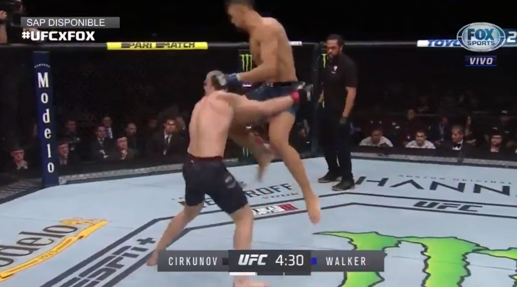 UFC Johnny Walker Nocaut Misha Cirkunov Con Un Impresionante Rodillazo