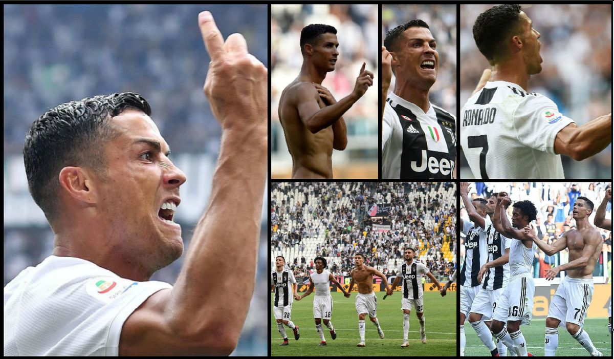 Cristiano Ronaldo Goles Doblete Festejo Celebraci N Juventus Italia