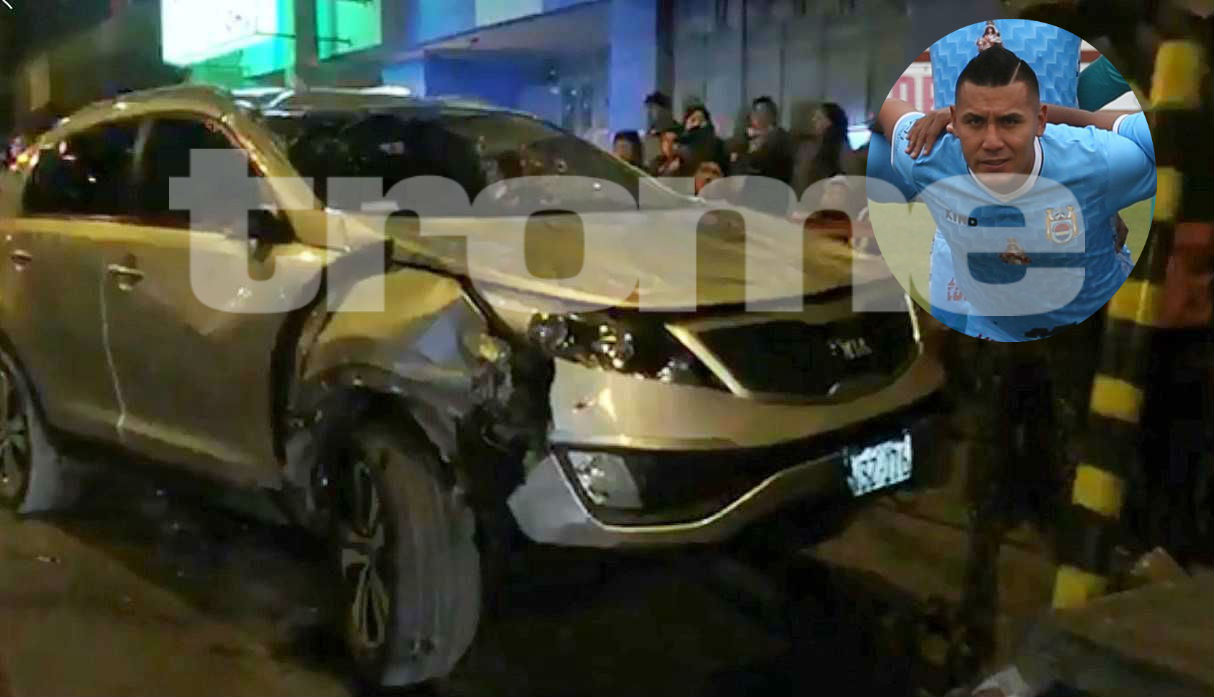 Jugador del Binacional Yorkman Tello chocó su camioneta por conducir en