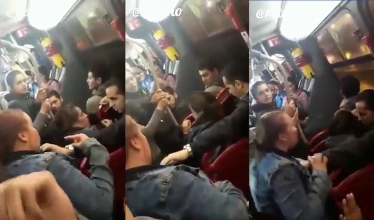 Facebook Mujer Agarra A Golpes A Esposo Tras Descubrirlo En Bus Con Su