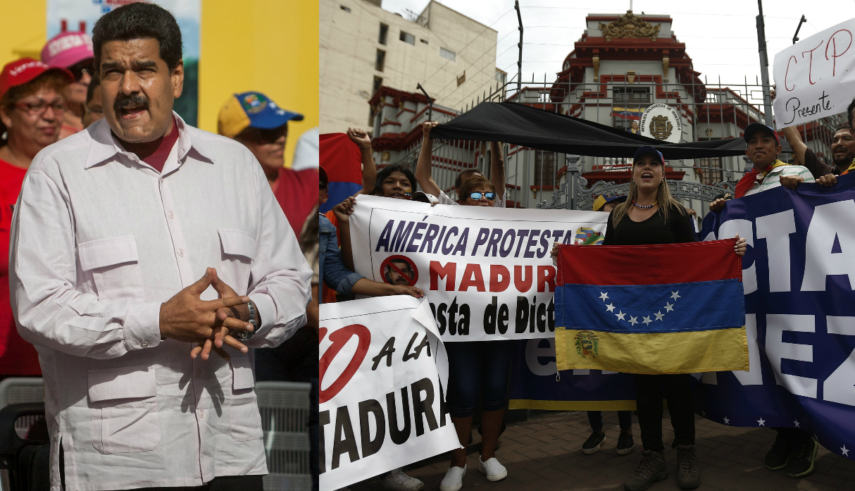 Venezolanos radicados en Perú amenazan a Nicolás Maduro si viene para