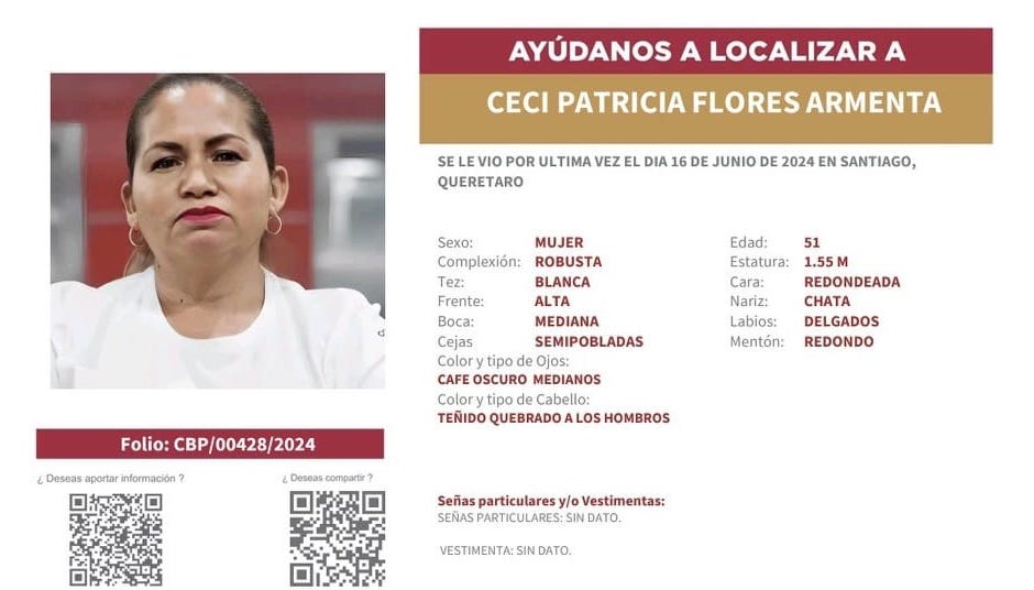 Dan alta médica a Ceci Flores en Querétaro la Madre Buscadora sufrió