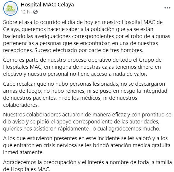 Terror en Guanajuato grupo armado irrumpió y asaltó hospital en Celaya