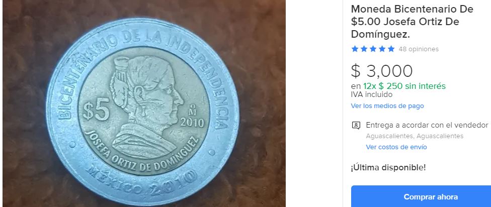 Dos Monedas De Josefa Ortiz De Dom Nguez Se Cotizan Hasta En