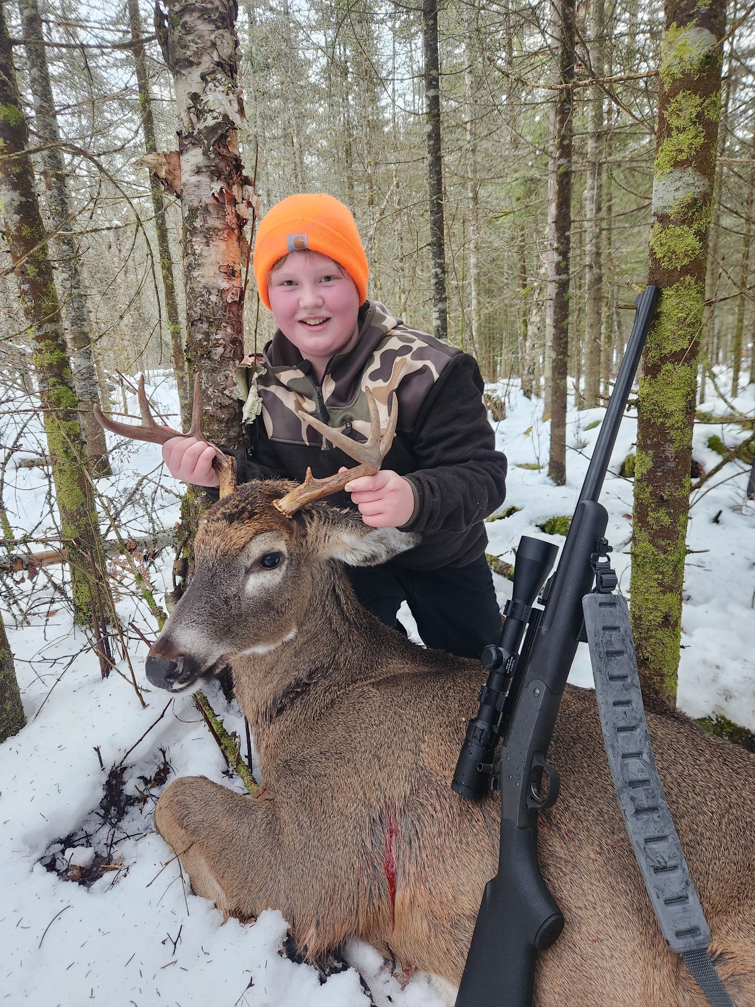 Evan is over the moon with his 8 point! 