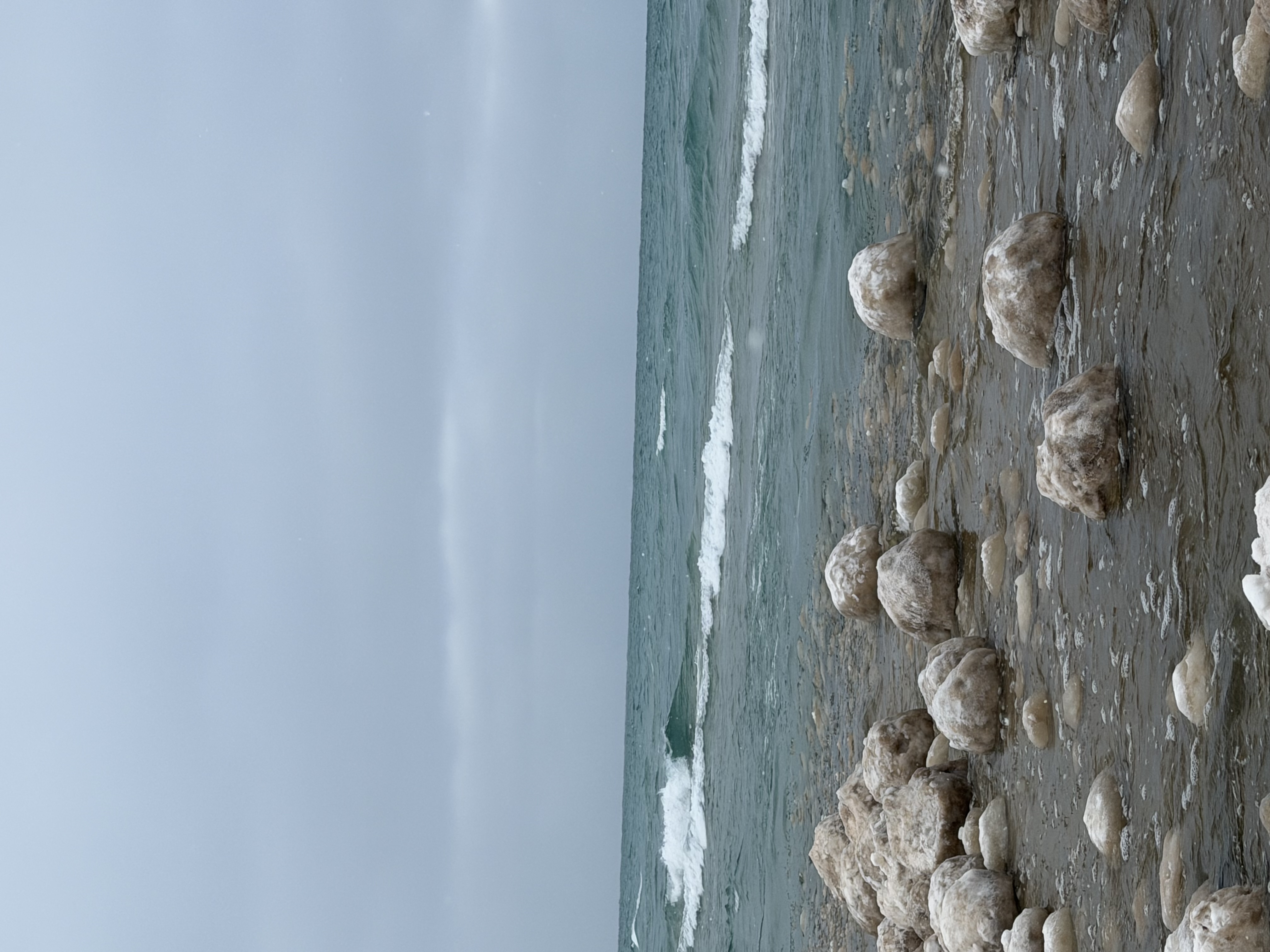 Ice balls on Lake Michigan near Bar Lake 