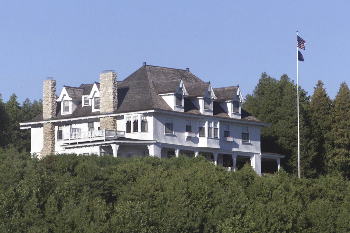 The Michigan governor's summer residence on Mackinac Island, Mich., is shown on Sept. 18, 1999.
