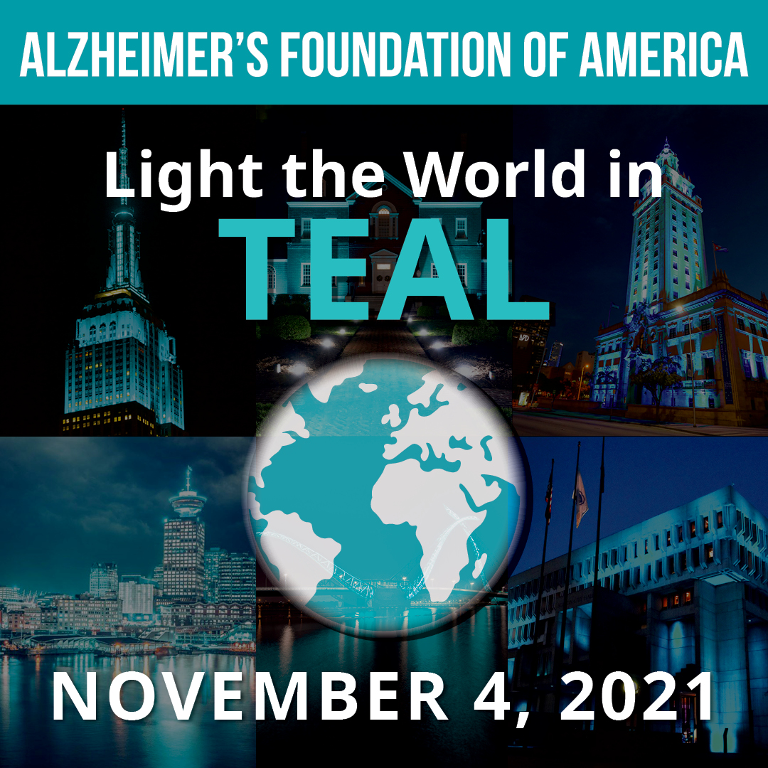 Light The World in Teal for Alzheimers Awareness Month 9&10 News