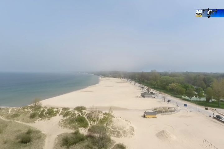 Northern Michigan from Above: Cloudy Flight Over Lake Michigan ...