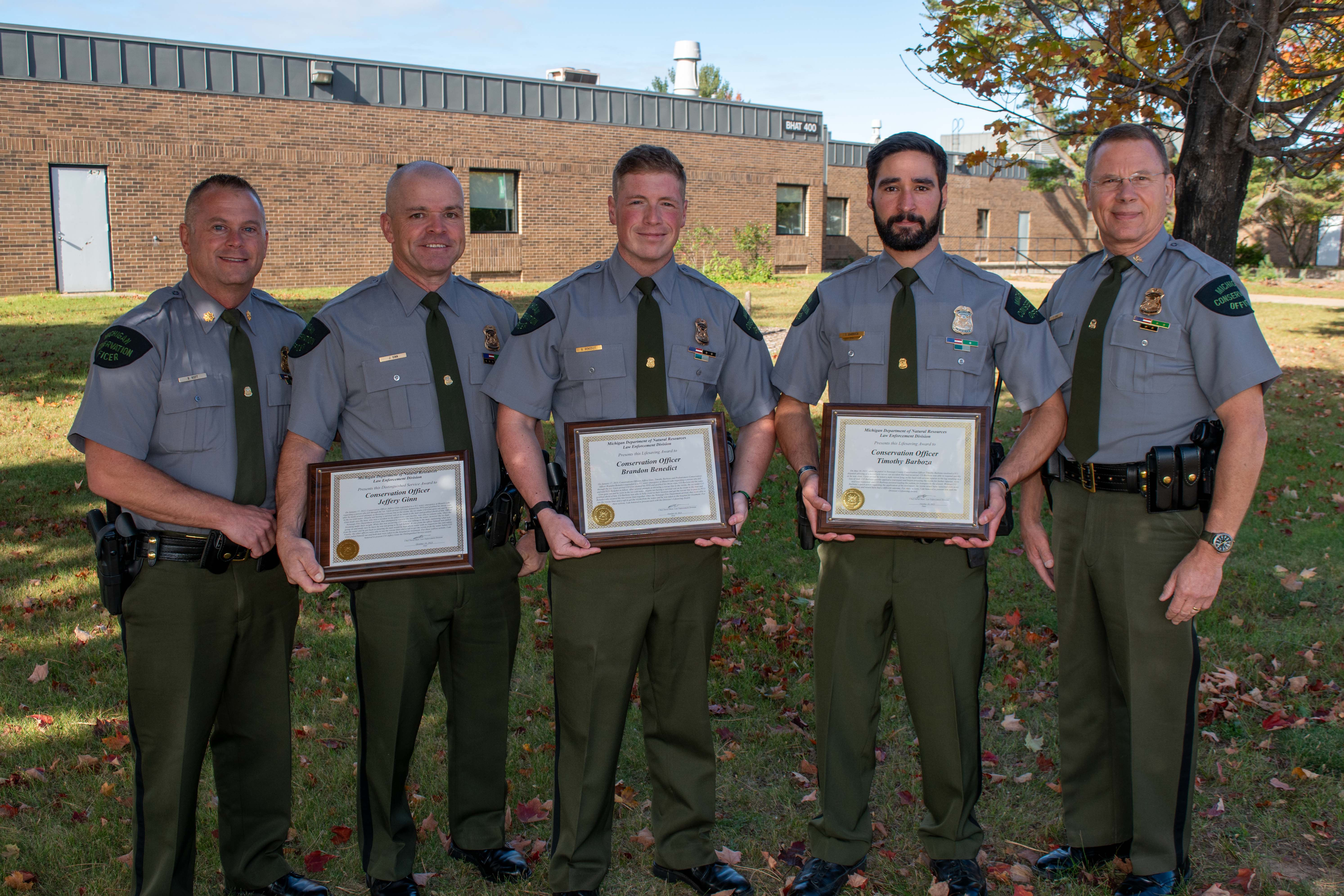 Michigan Department of Natural Resources honors three officers