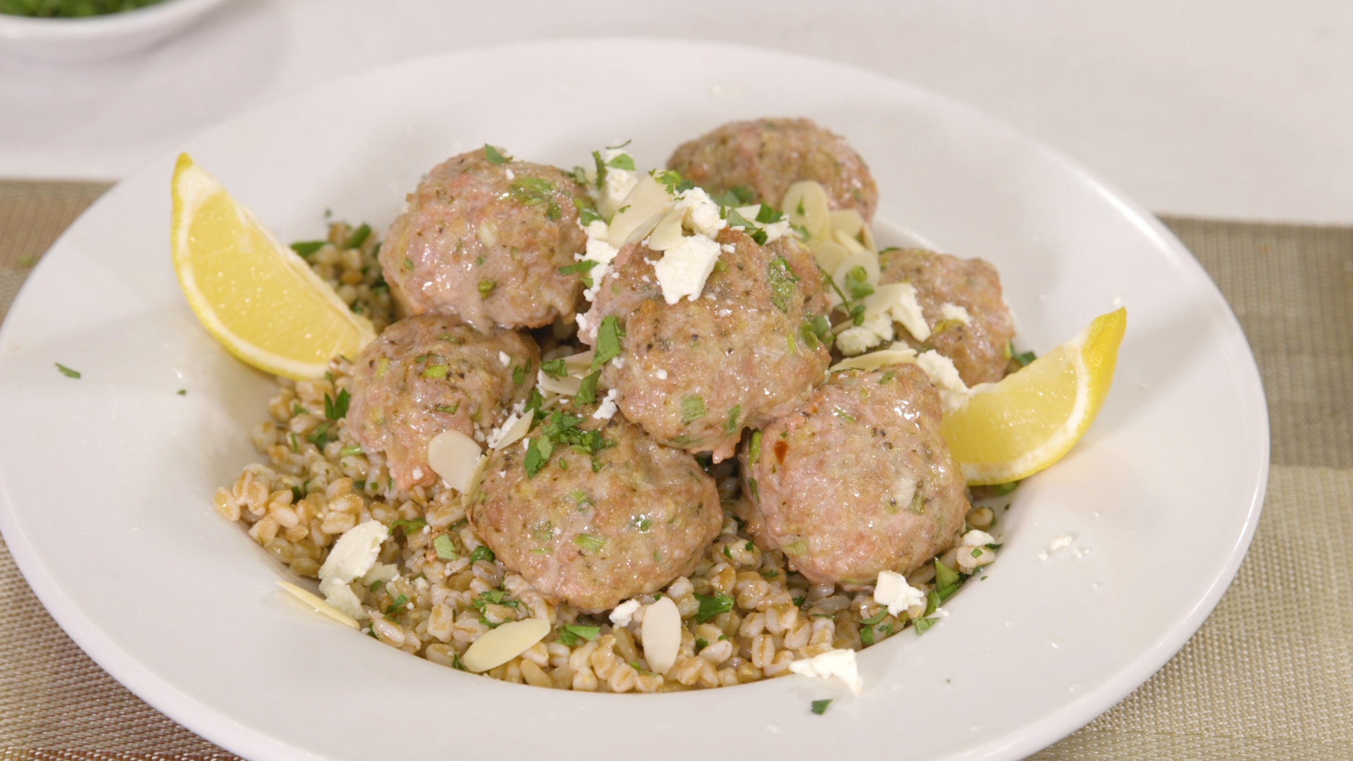 Cooking with Chef Hermann: Pork Ginger Scallion Meatballs with Farro