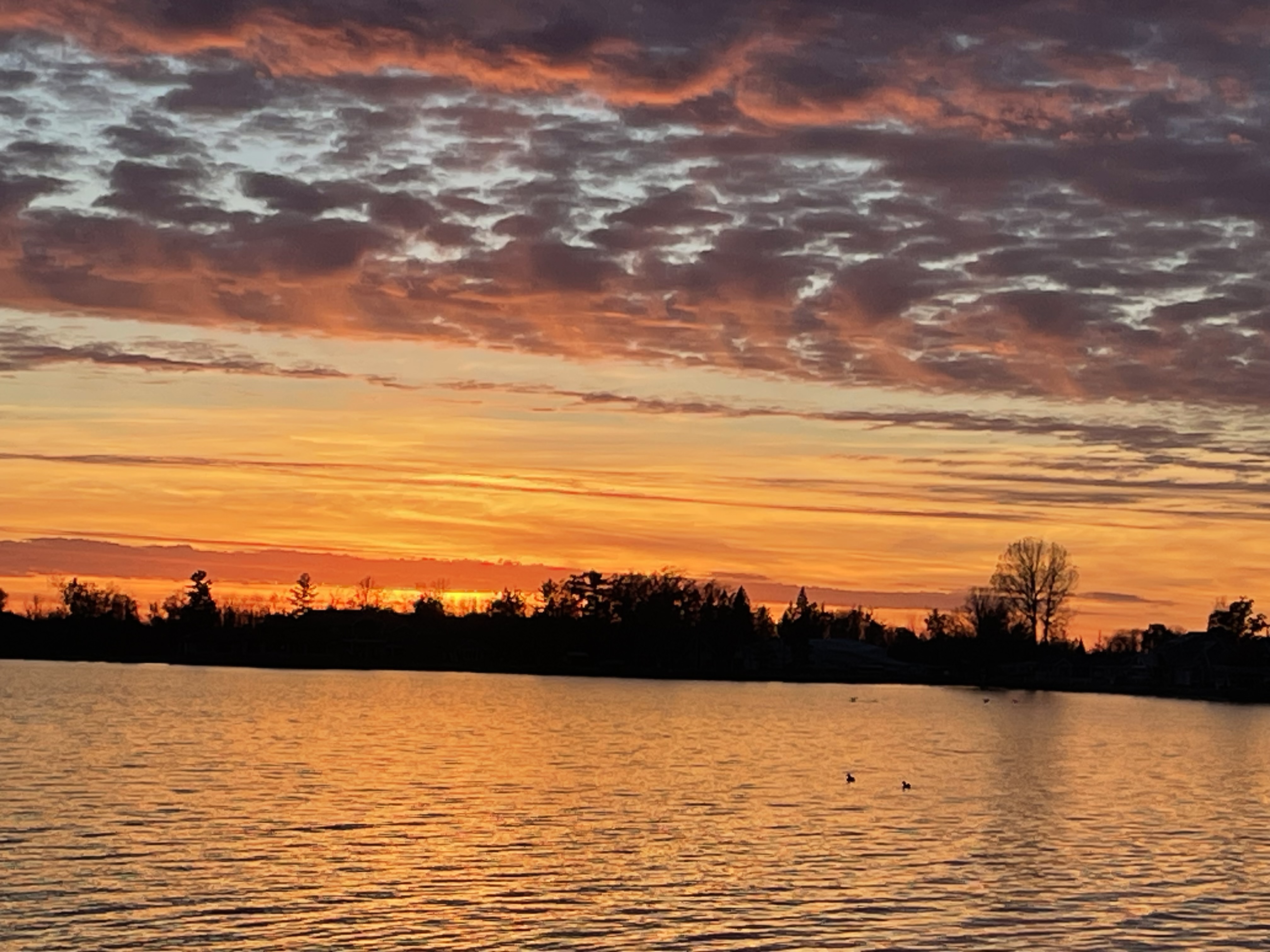 Fall sunset over Houghton Lake