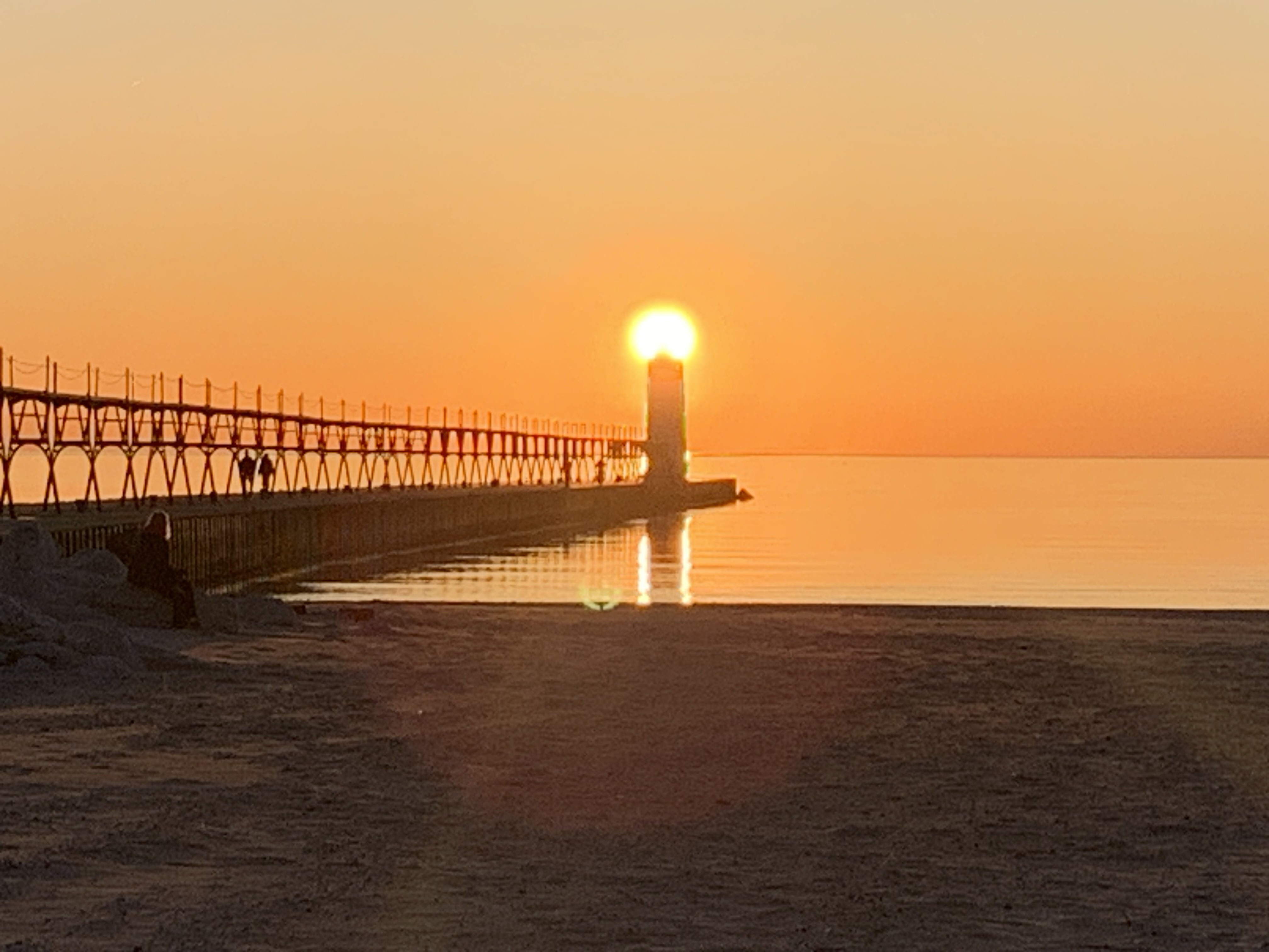 Sunset on May 3rd, 5th Ave beach, Manistee