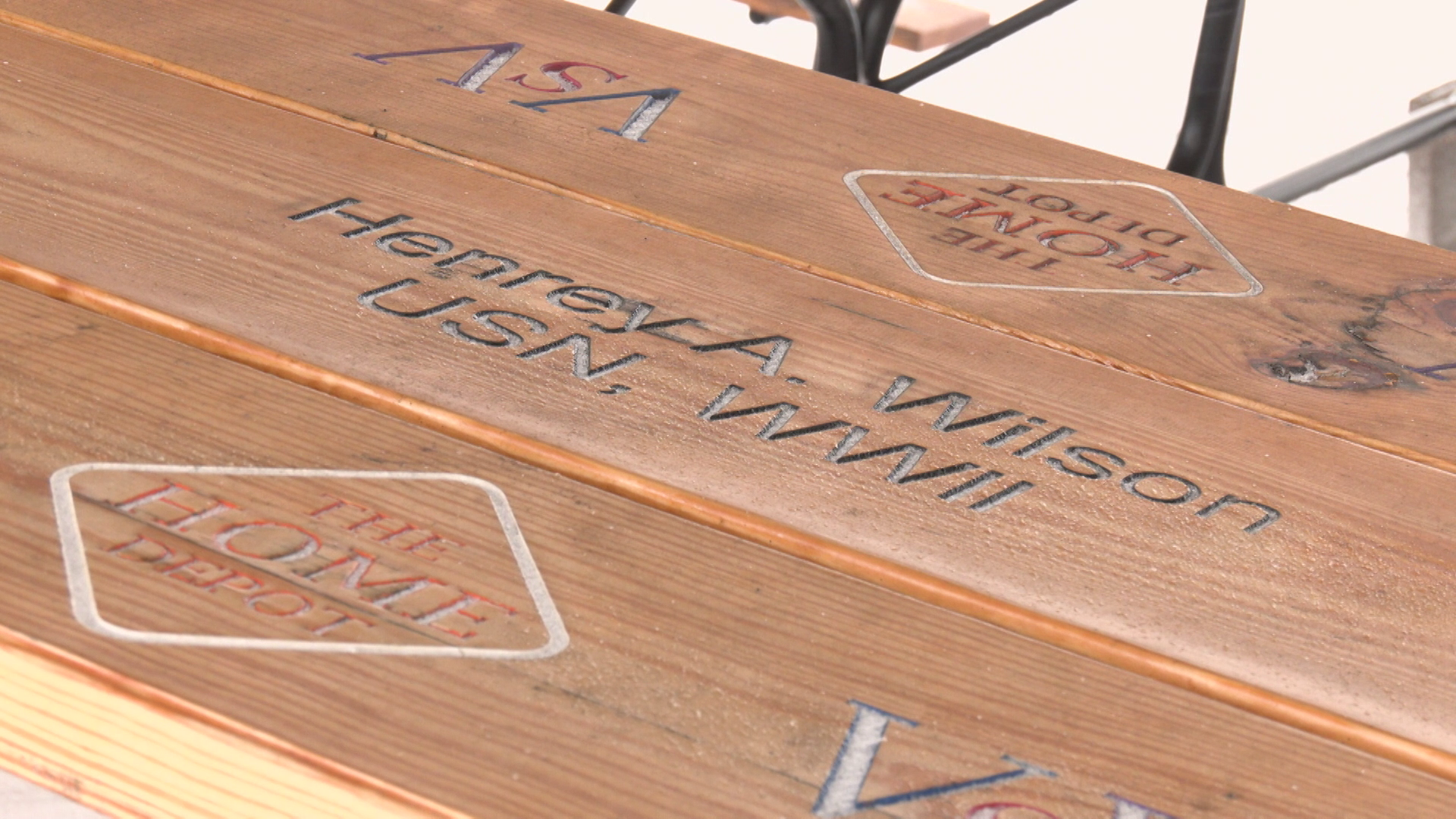 Community effort to build picnic tables memorializing veterans