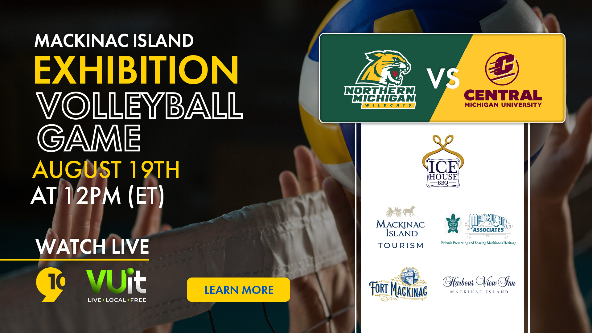 Exhibition Volleyball Game — August 19th At 12PM ET