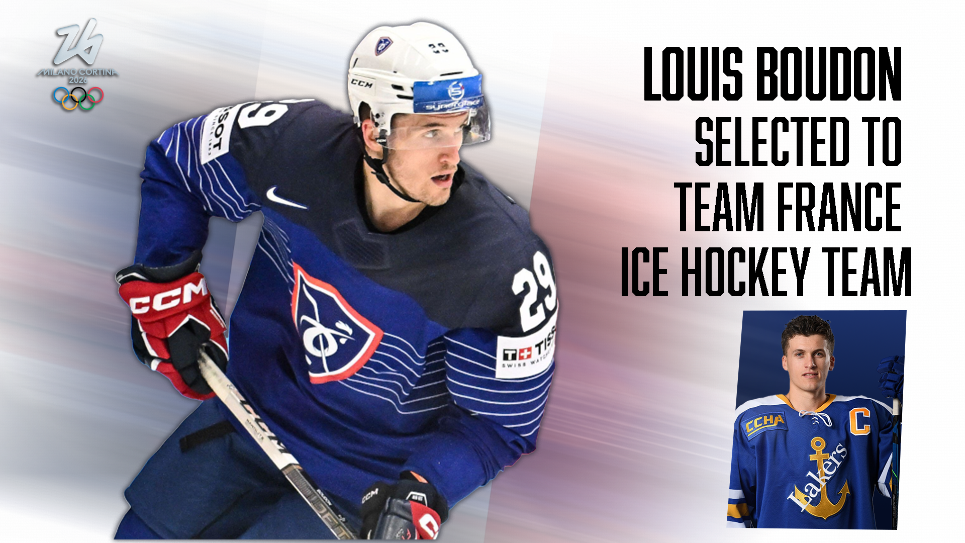 Lake Superior State Alum Louis Boudon Joins Team France for 2026 Olympics