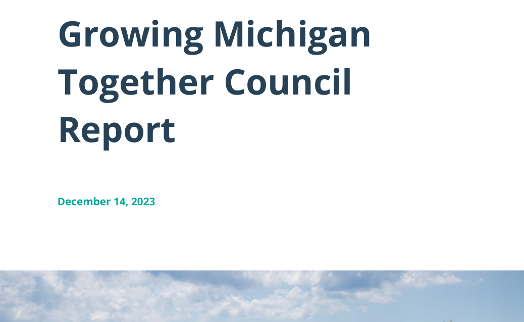 Michigan population growth council approves report read its