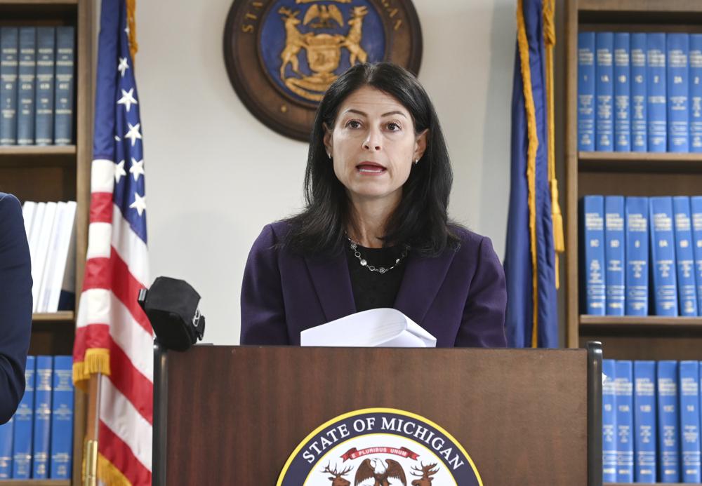 Attorney General Dana Nessel announced the charges against Anne and Rob Minard, former aides of Michigan House Speaker Lee Chatfield.