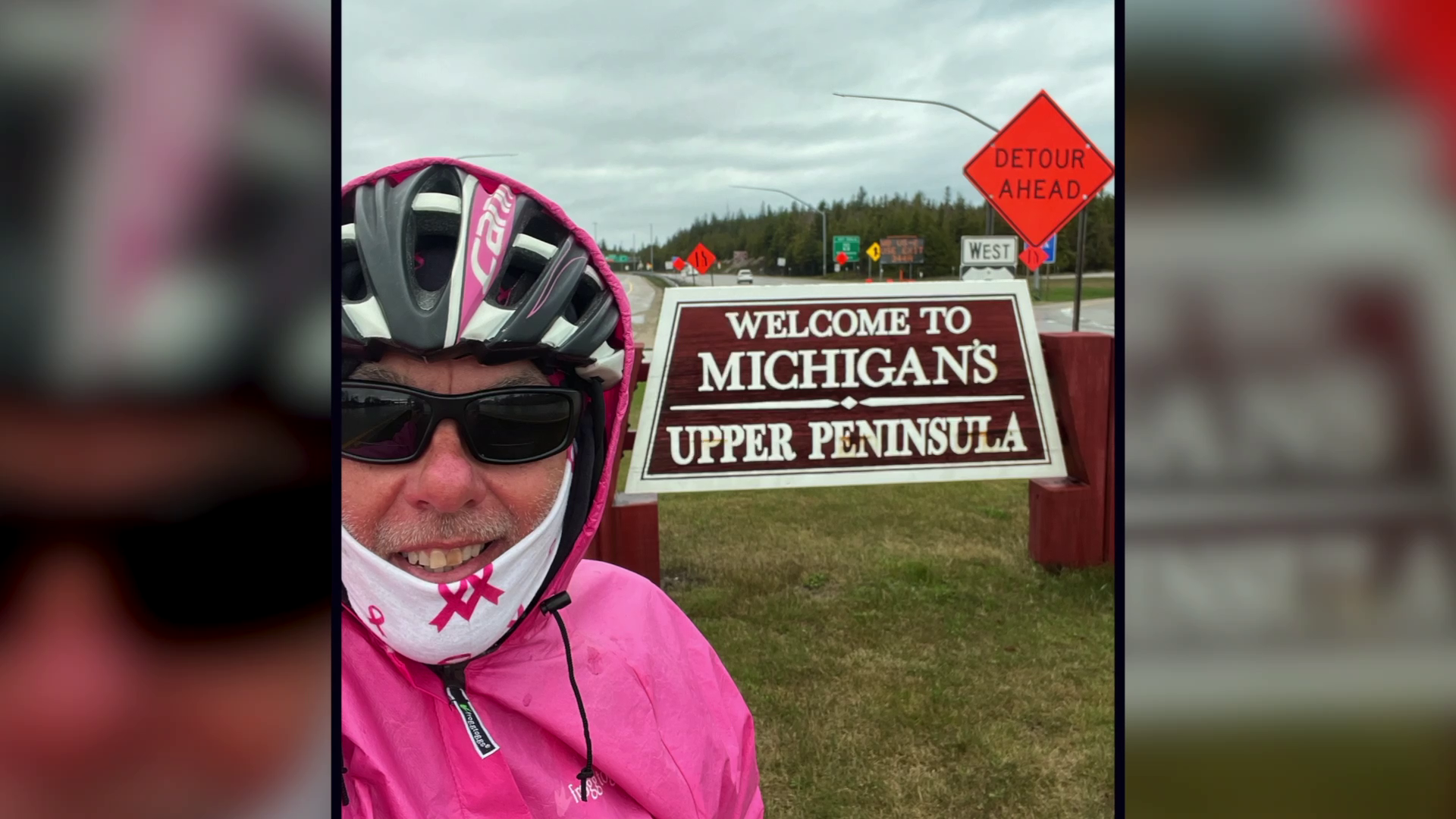 Man rides thousands of miles to support breast cancer research, passes through Northern Michigan