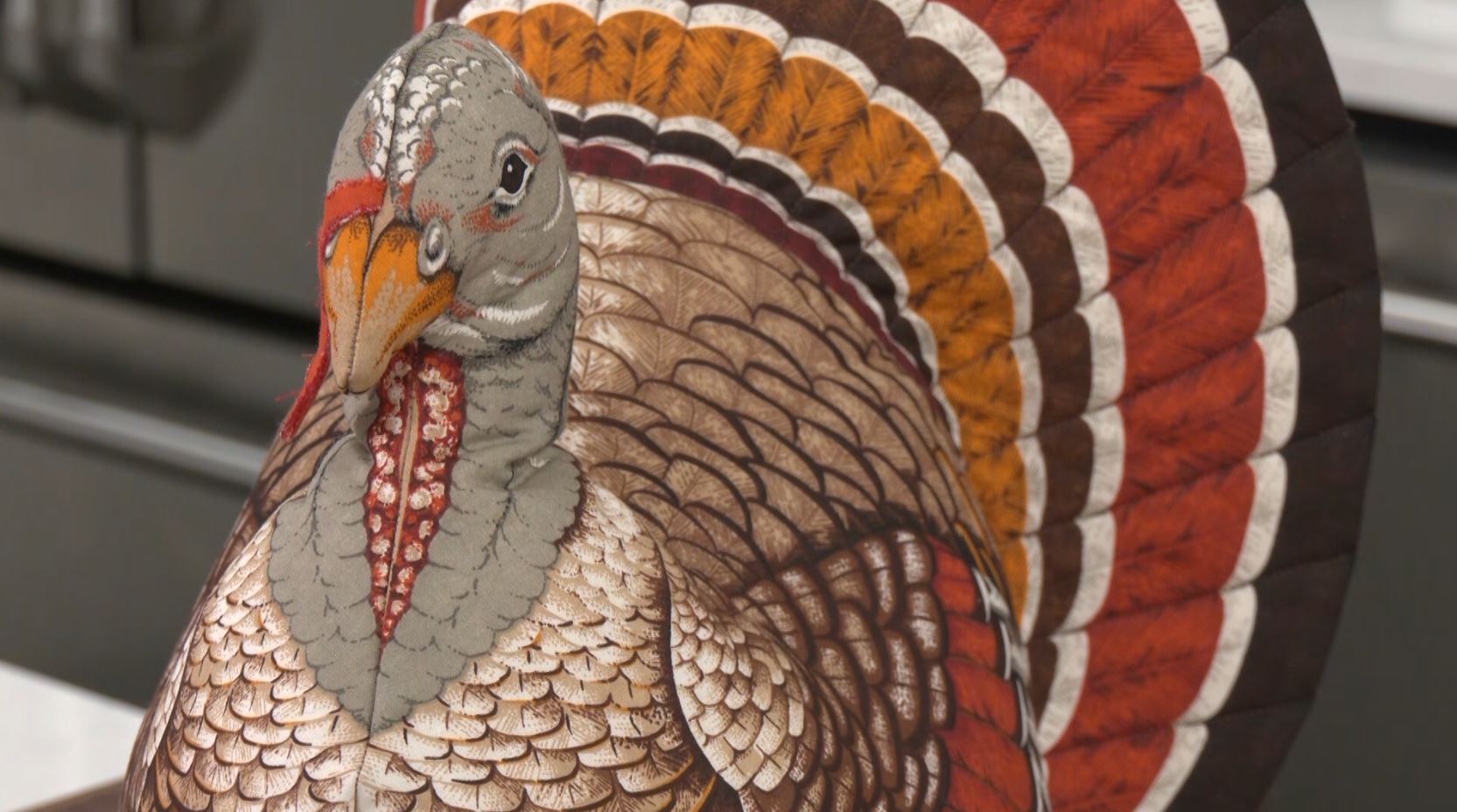 Crafting with the Katies: Stuffed 3D turkey centerpiece, perfect for Thanksgiving!