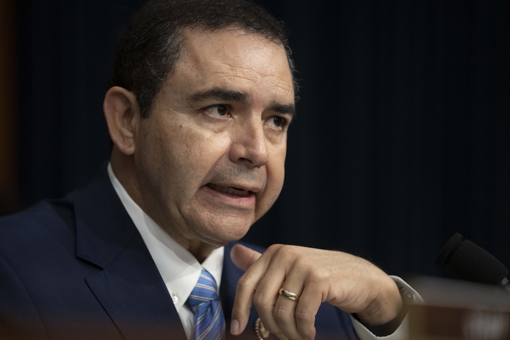 Rep. Henry Cuellar, D-Texas, speaks during a hearing of the Homeland Security Subcommittee of the House Committee on Appropriations with Homeland Security Secretary Alejandro Mayorkas on Capitol Hill, April 10, 2024, in Washington.