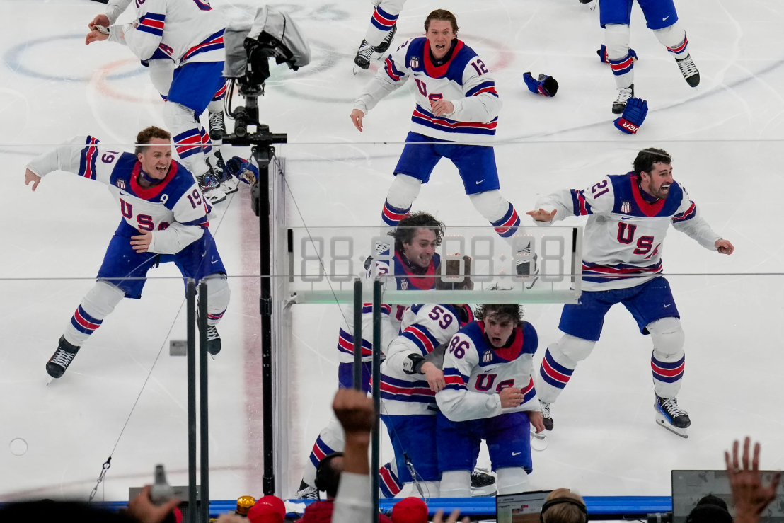 U.S. Men’s Hockey team secures gold with Michigan-native Hughes’ overtime goal against Canada