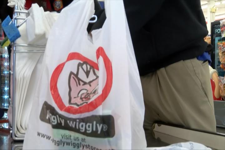 Single-use bags are a large source of plastic pollution.