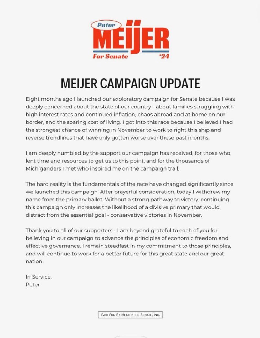 Meijer statement