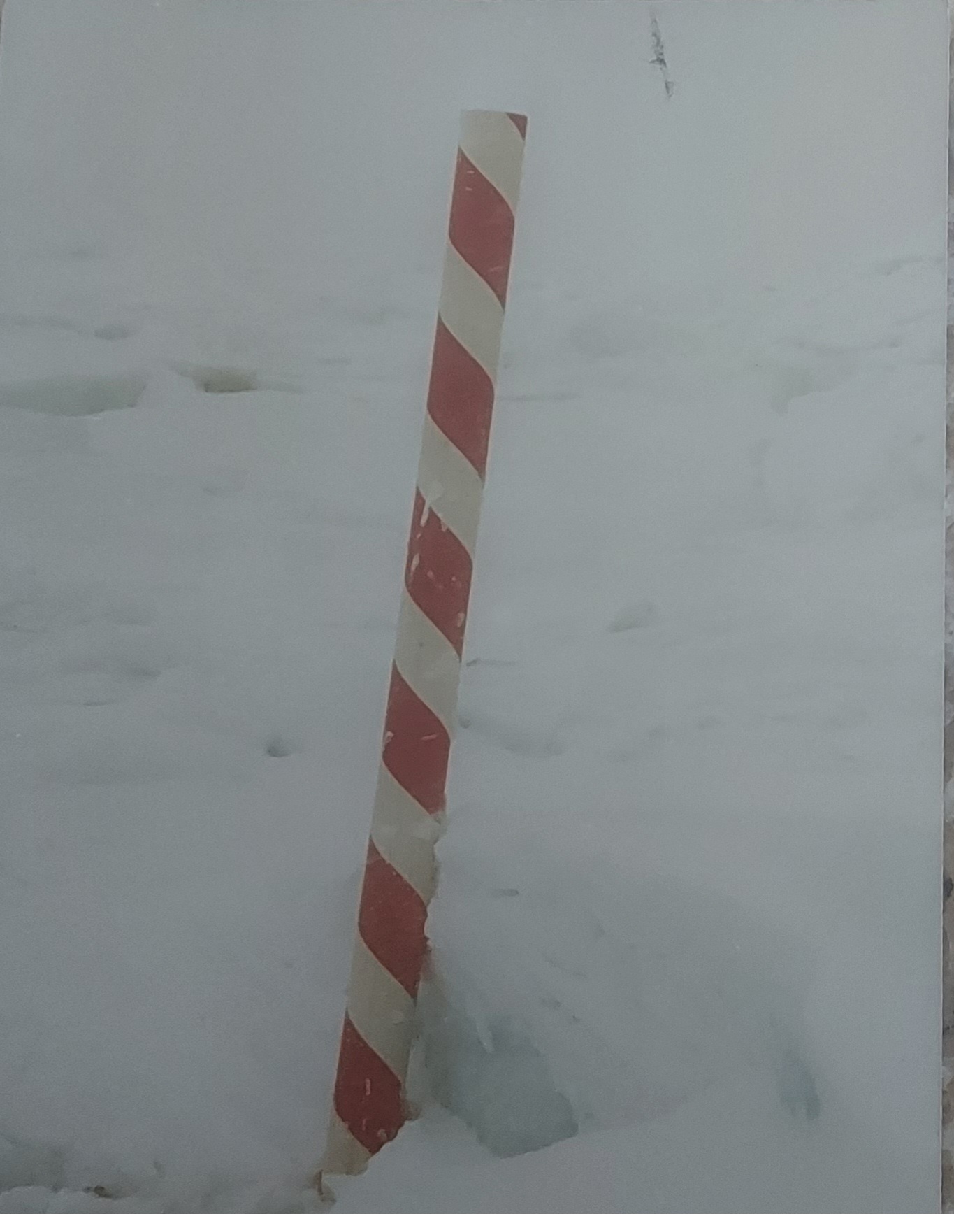 A "north pole" that MacIntyre and his team members put up as a joke and an example of the crew "keeping it light." The team members sent photos to family members for fun, telling family they couldn't reveal their location.