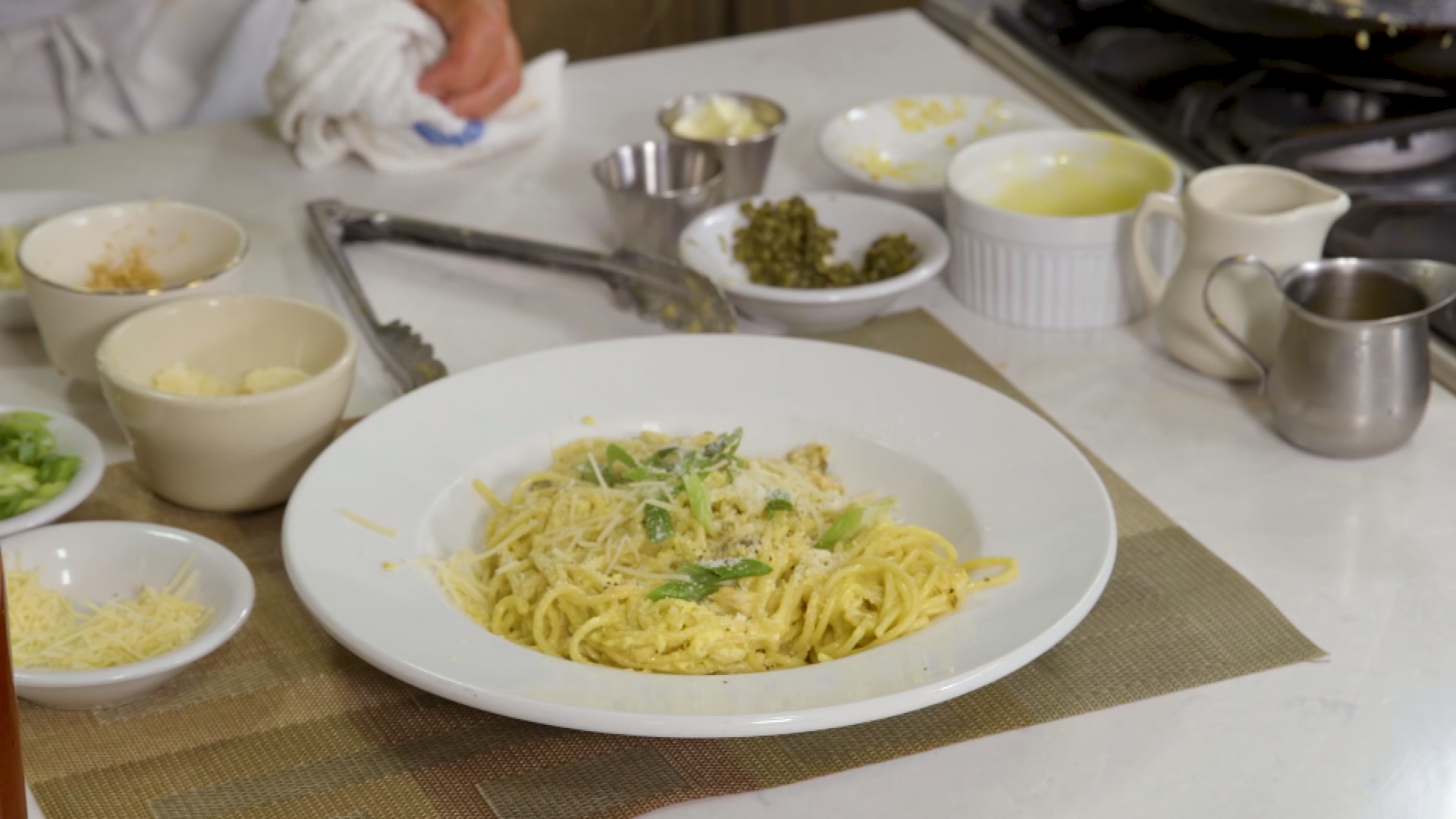 Cooking With Chef Hermann: Autumn Carbonara with Crab, Lemon and Capers