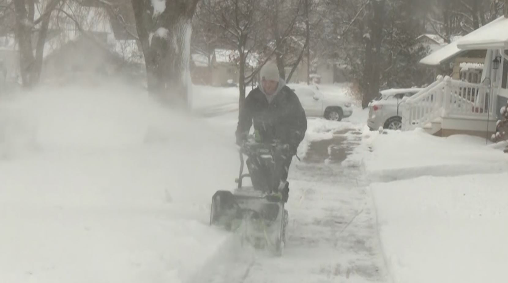 Cadillac residents shoveling out after winter weather storm