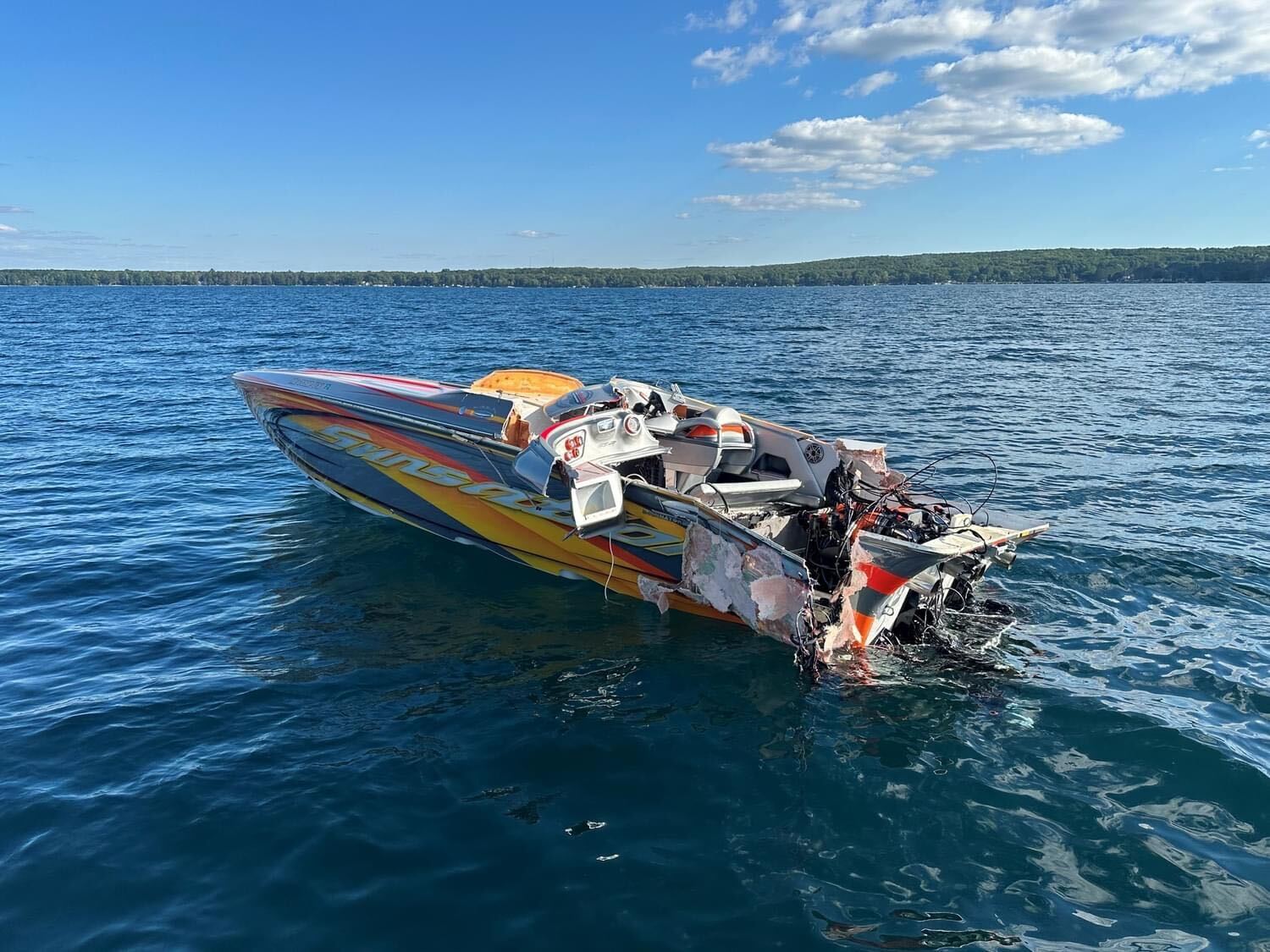 Higgins Lake boat rescue