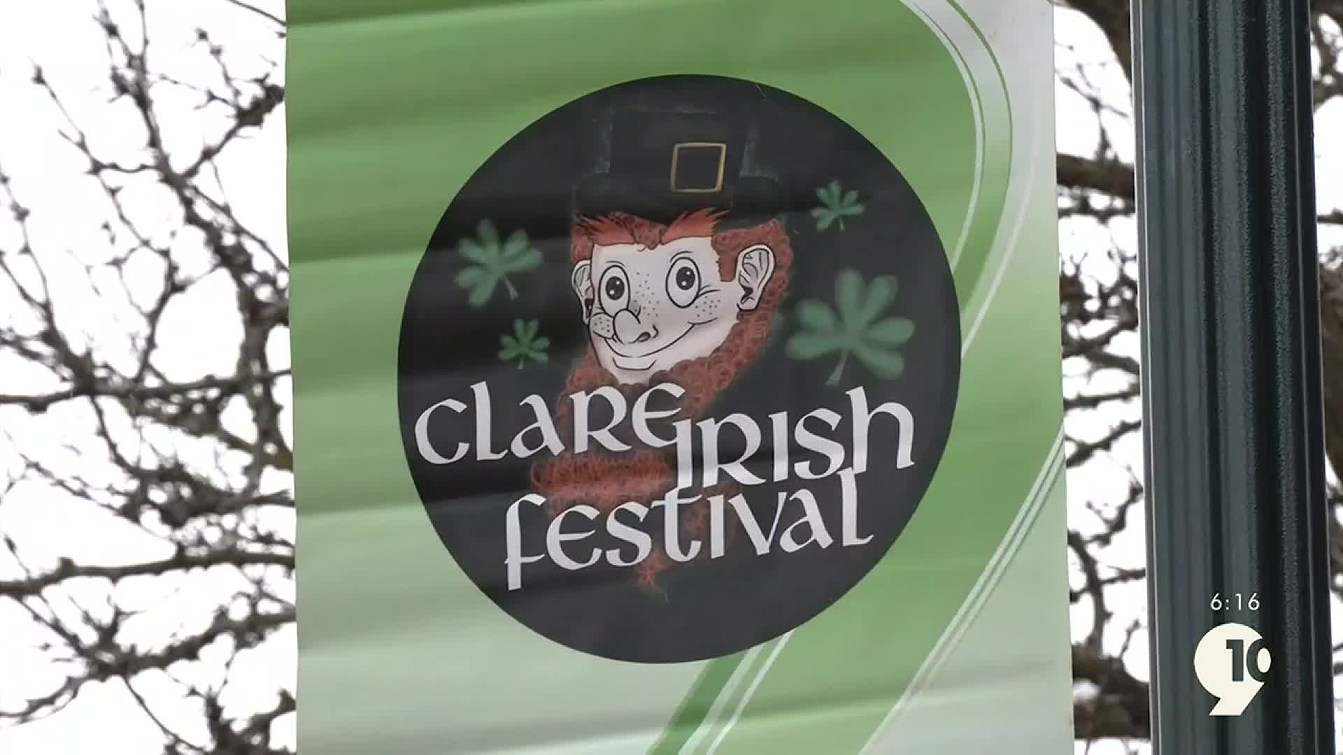 Rachel Rademacher gets a live look at the 49th Annual Clare Irish Festival
