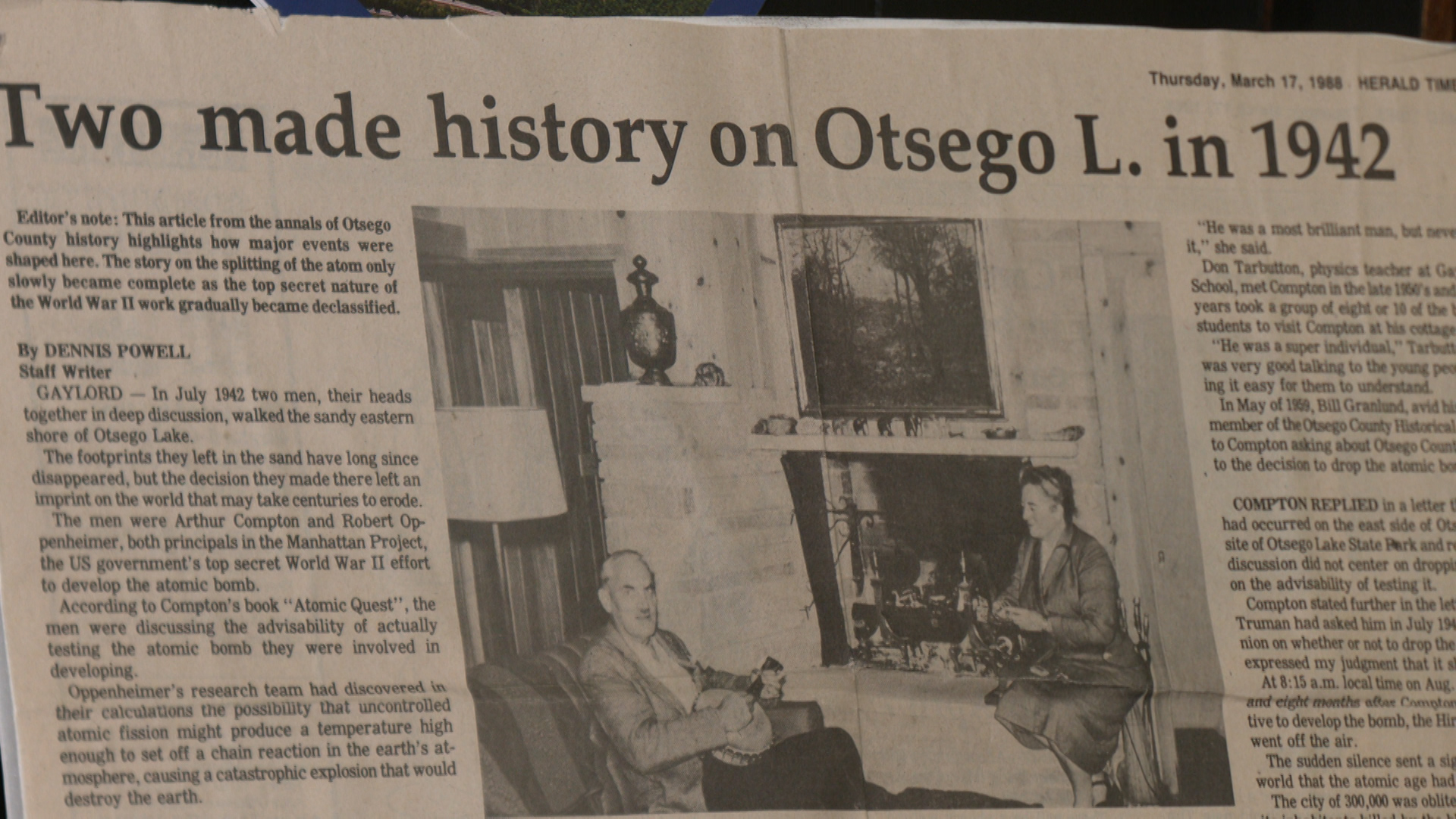 Northern Michigan played a small but important role in Oppenheimer,  Manhattan Project – 9&10 News