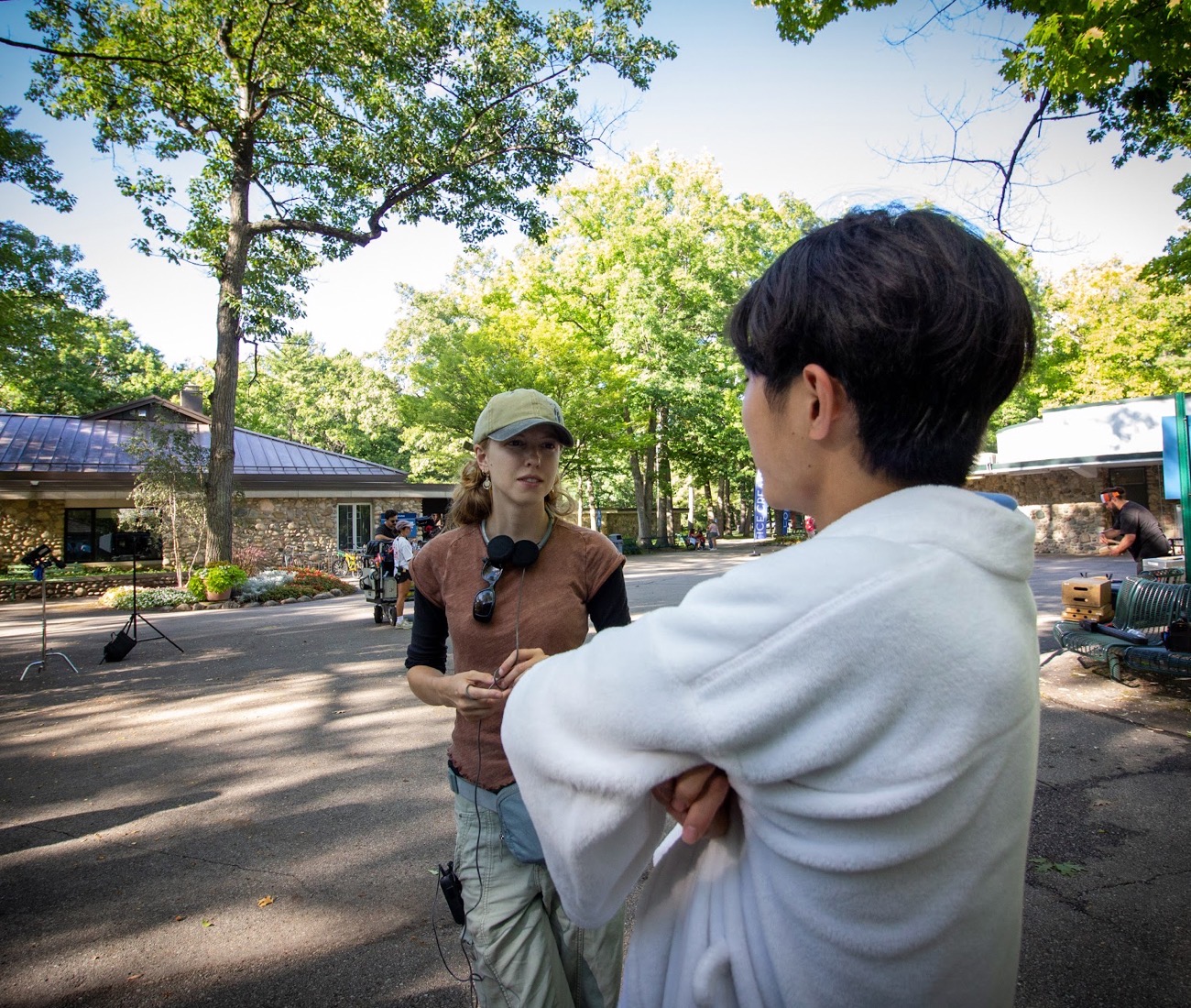 Sierra Falconer on the set of Sunfish (& Other Stories on Green Lake).