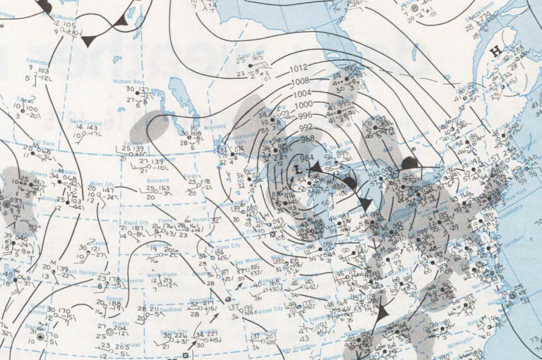 A historical weather map