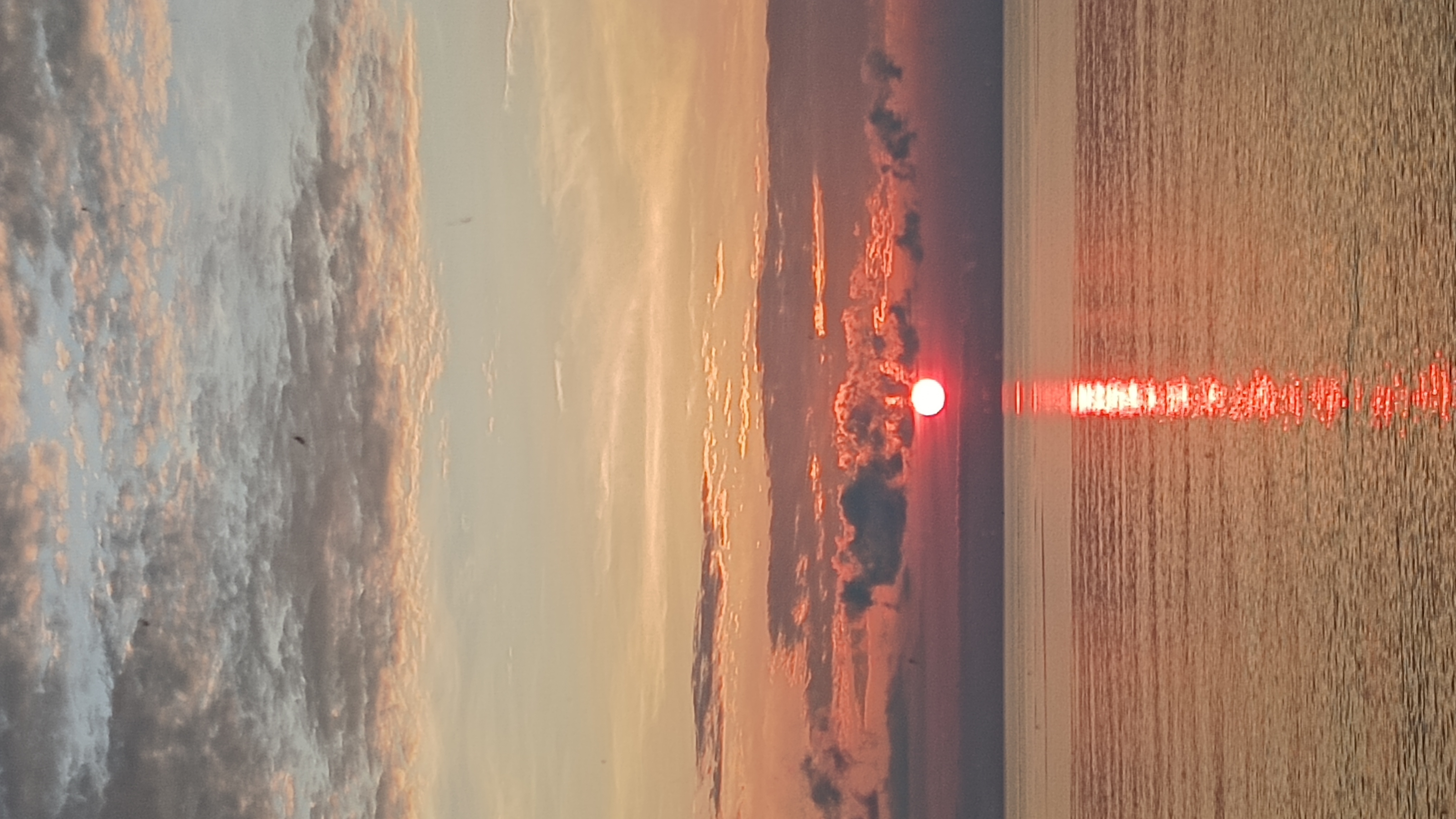 Sunday 6:30 am sunrise over Lake Huron.  Ocqueoc, Michigan 