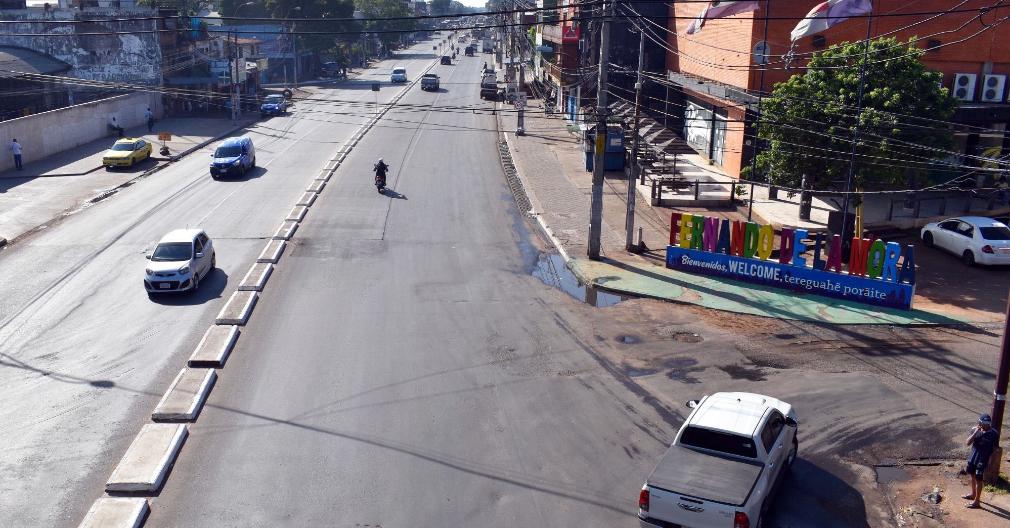 Uno de los accesos a la ciudad de Fernando de la Mora por la ruta PY02 “Mariscal Estigarribia”.