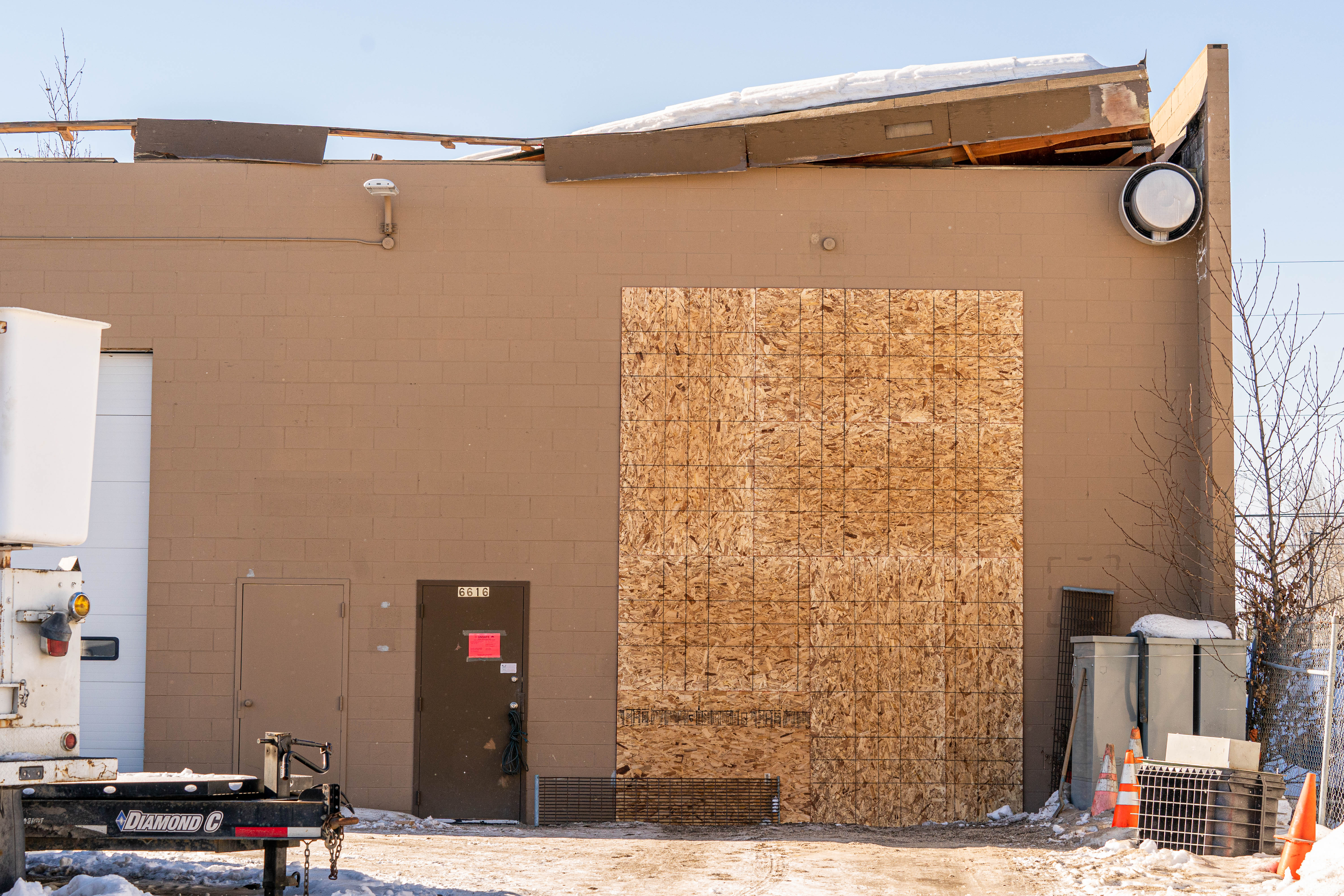 Brand new shopping centre collapses under weight of heavy ROOF