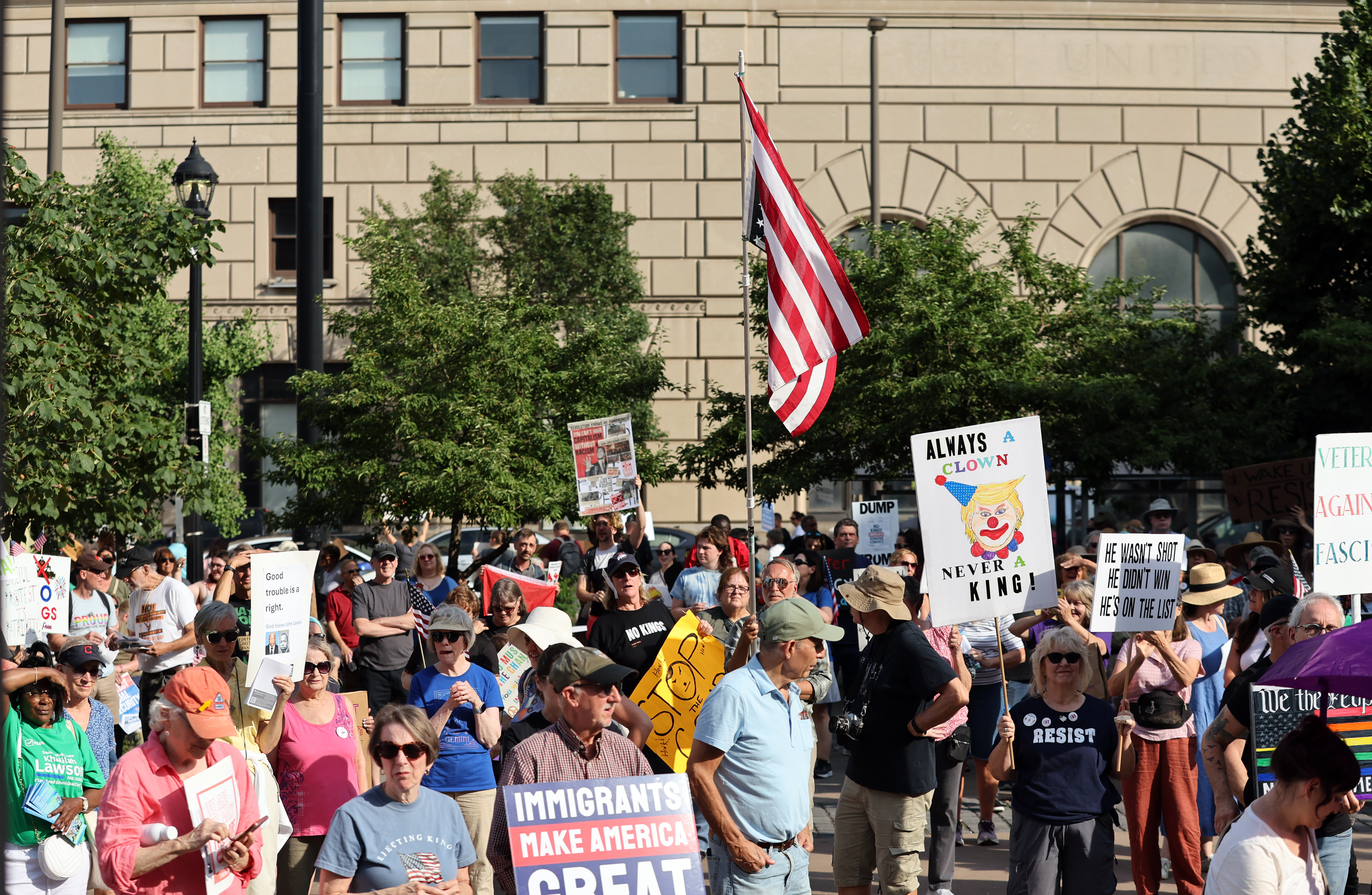 Hundreds gather for Good Trouble Lives On protest in Cleveland, July 17 ...