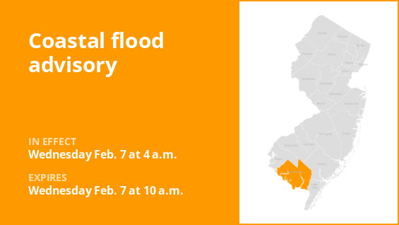 Coastal Flood Warning for Cumberland County for Wednesday