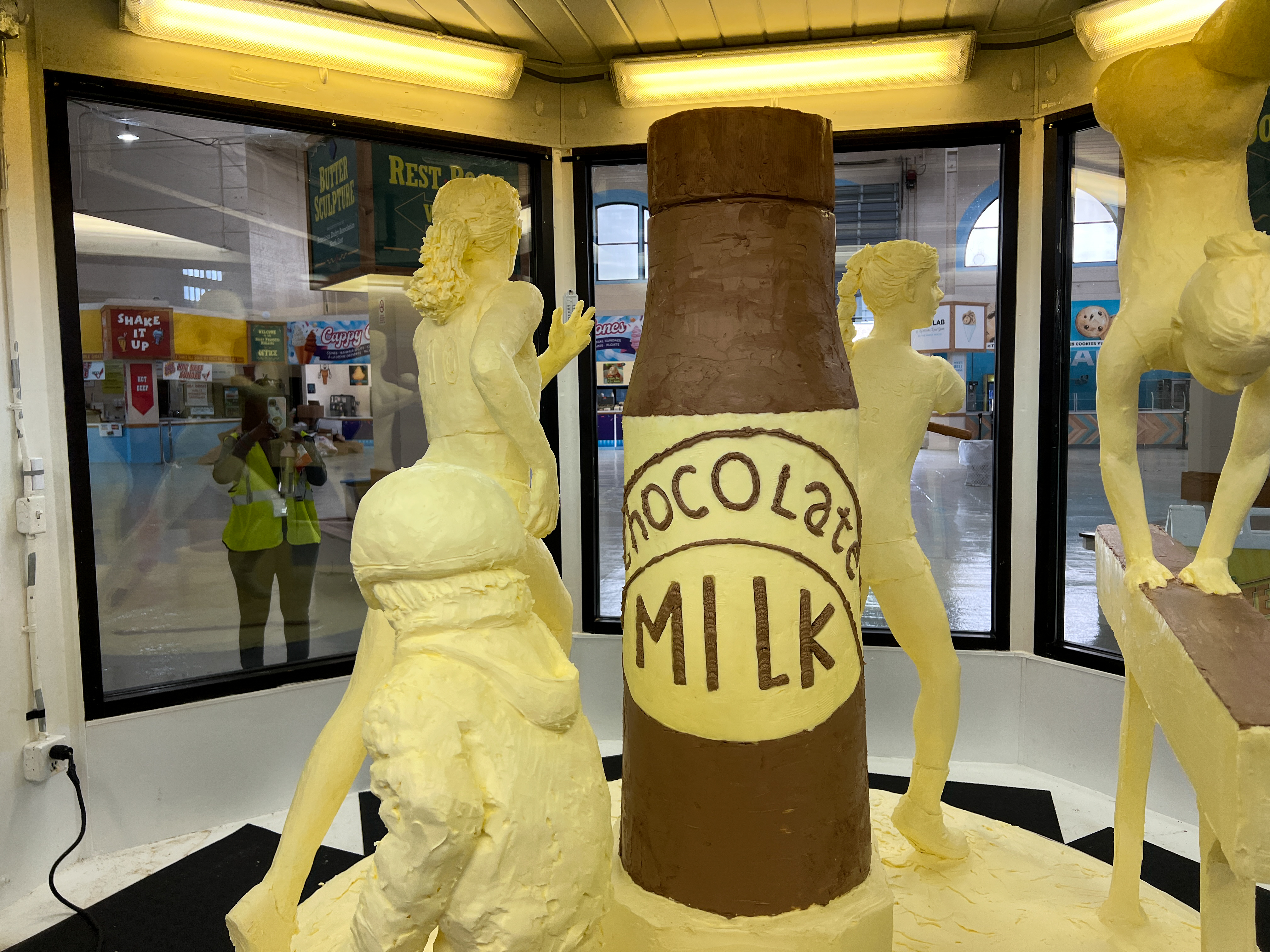 The 2022 butter sculpture at the New York State Fair. "Refuel Her Greatness--Celebrating the 50th Anniversary of Title IX" (Charlie Miller | cmiller@syracuse.com)