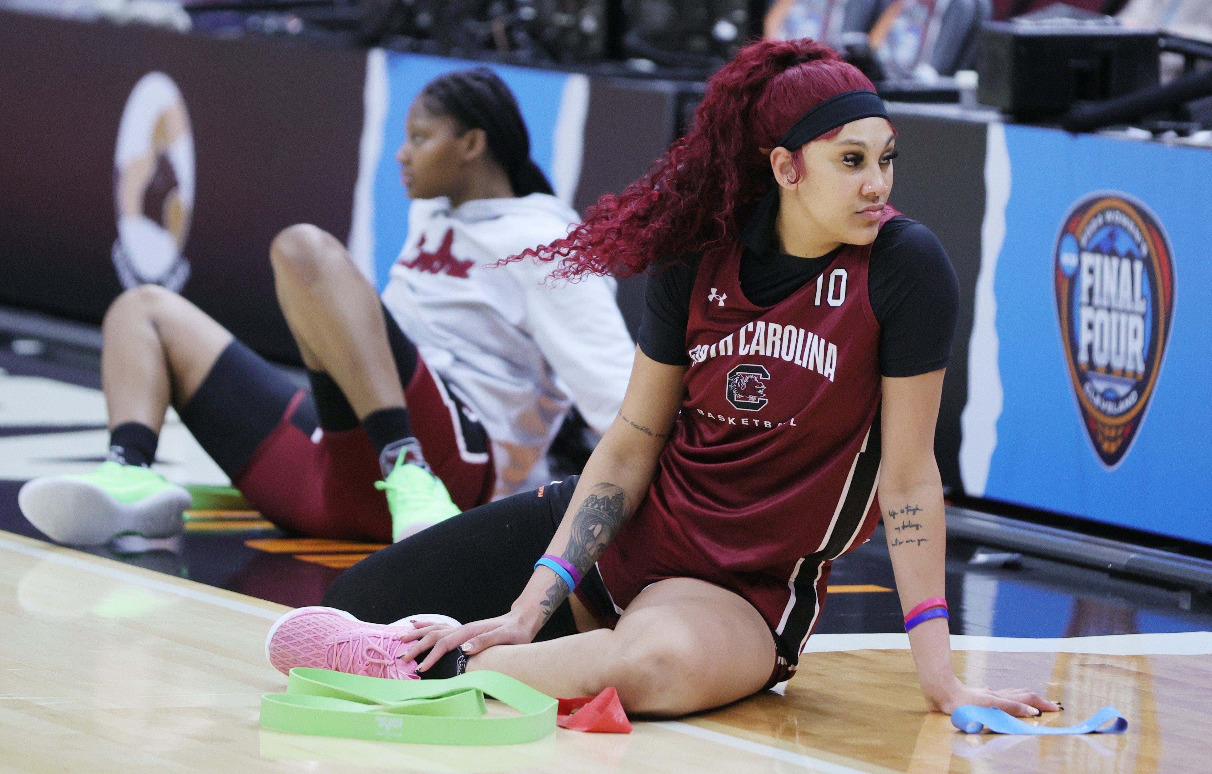 South Carolina Final Four practice at Rocket Mortgage FieldHouse, April