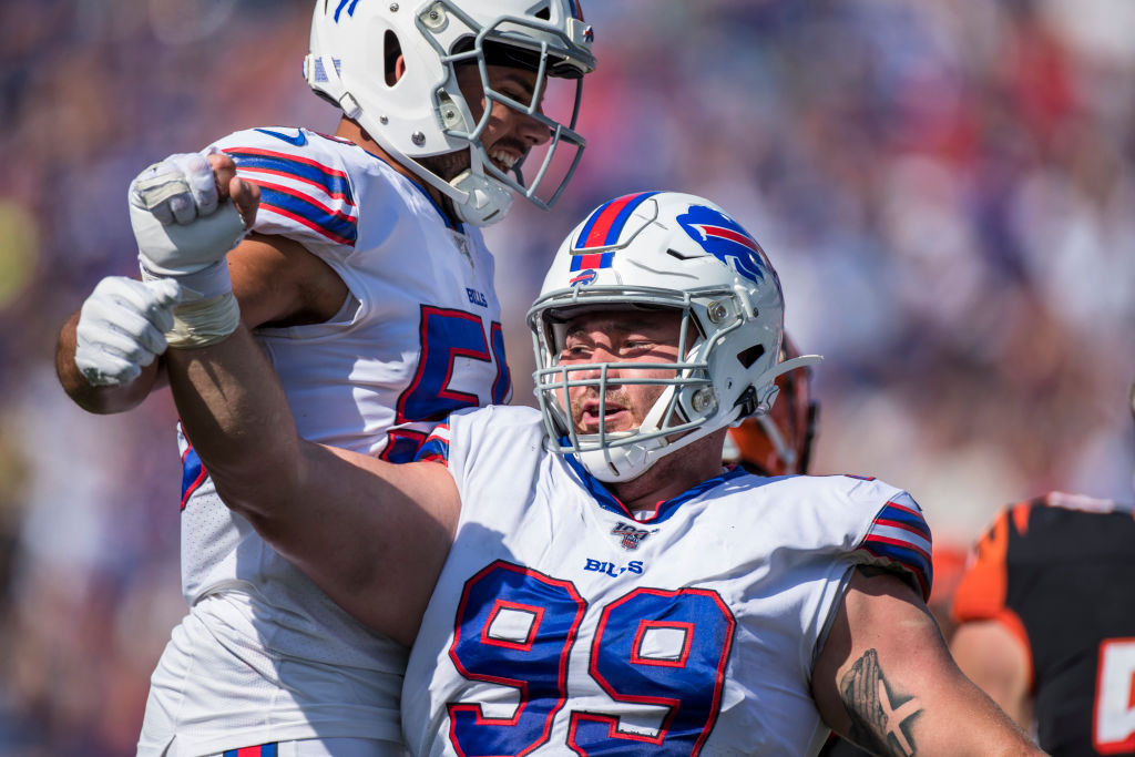 Buffalo Bills wide receiver Isaiah Johnson (6) warms up before