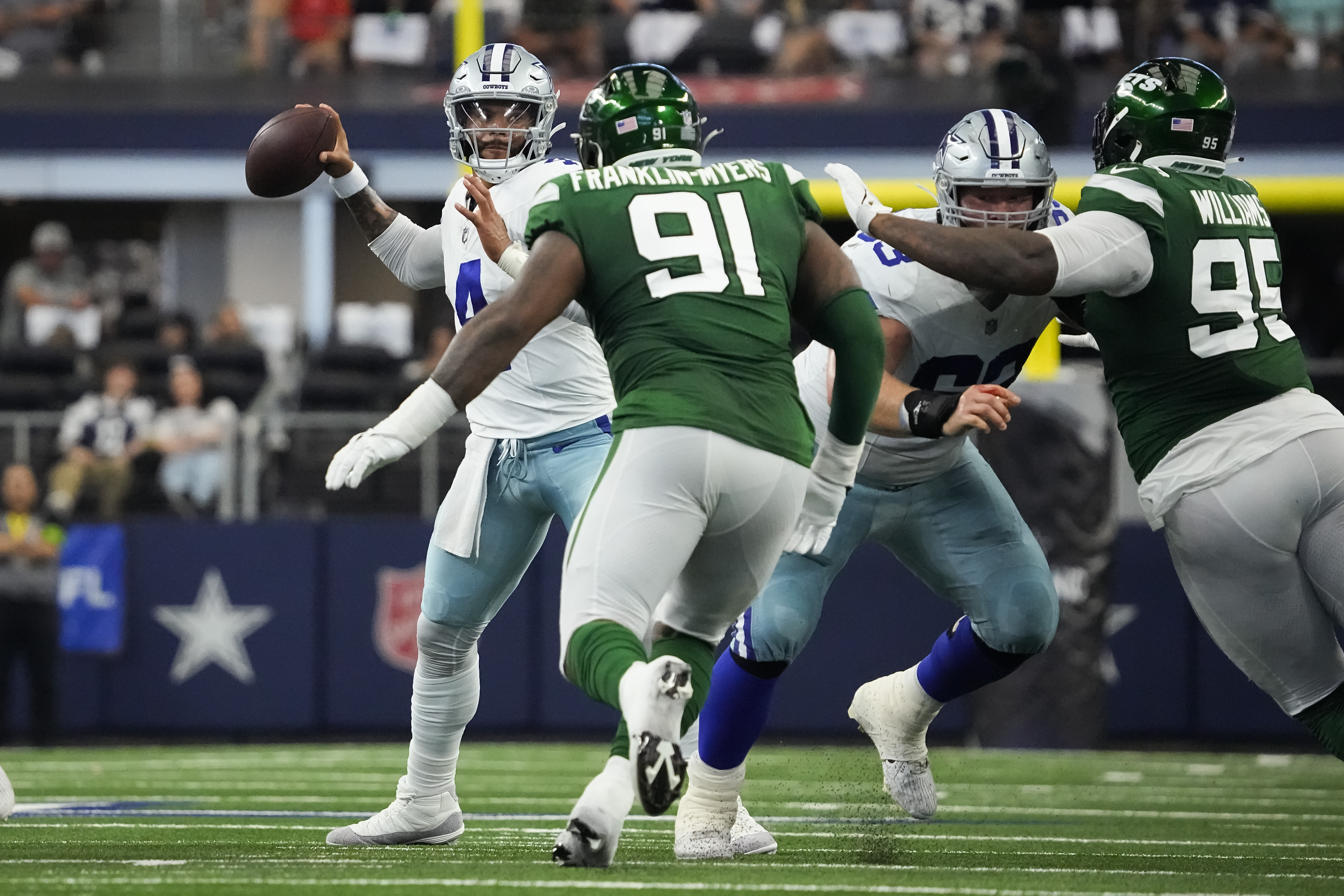 Jets Saleh, Franklin-Myers on 'terrible' roughing the passer