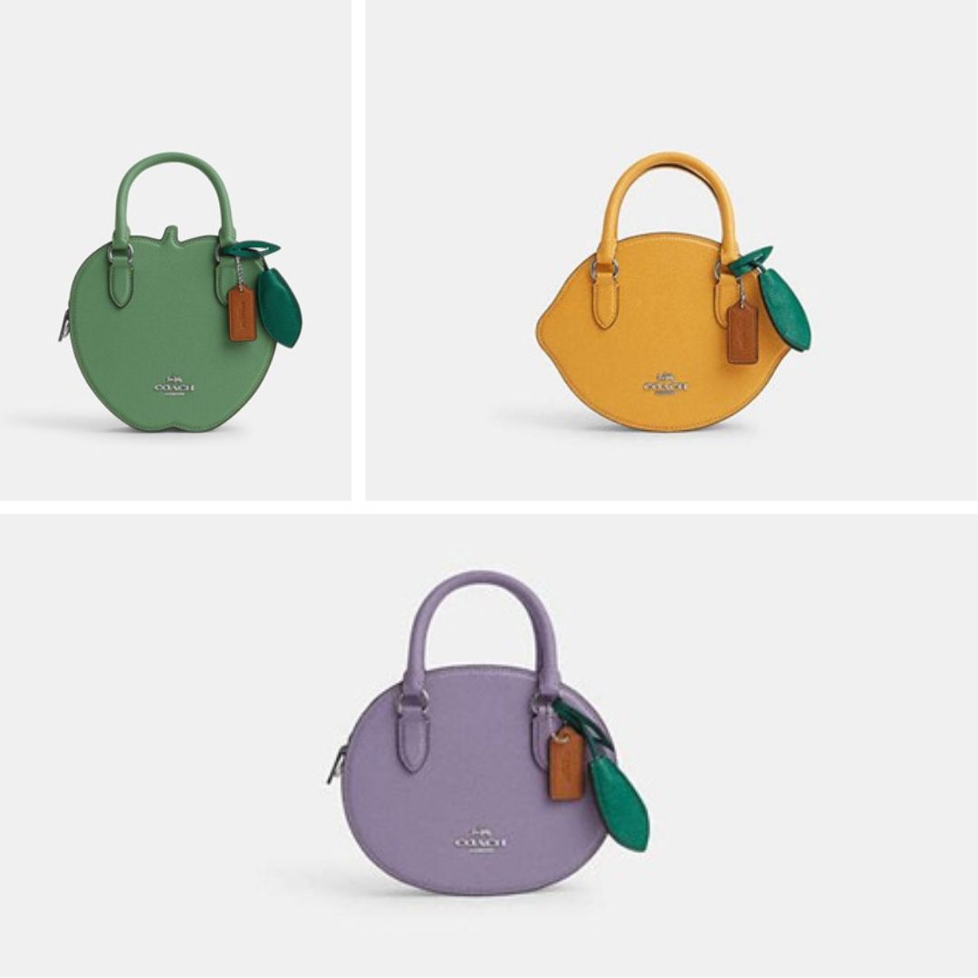 Coach Outlet new arrivals include fruit-shaped bags, accessories
