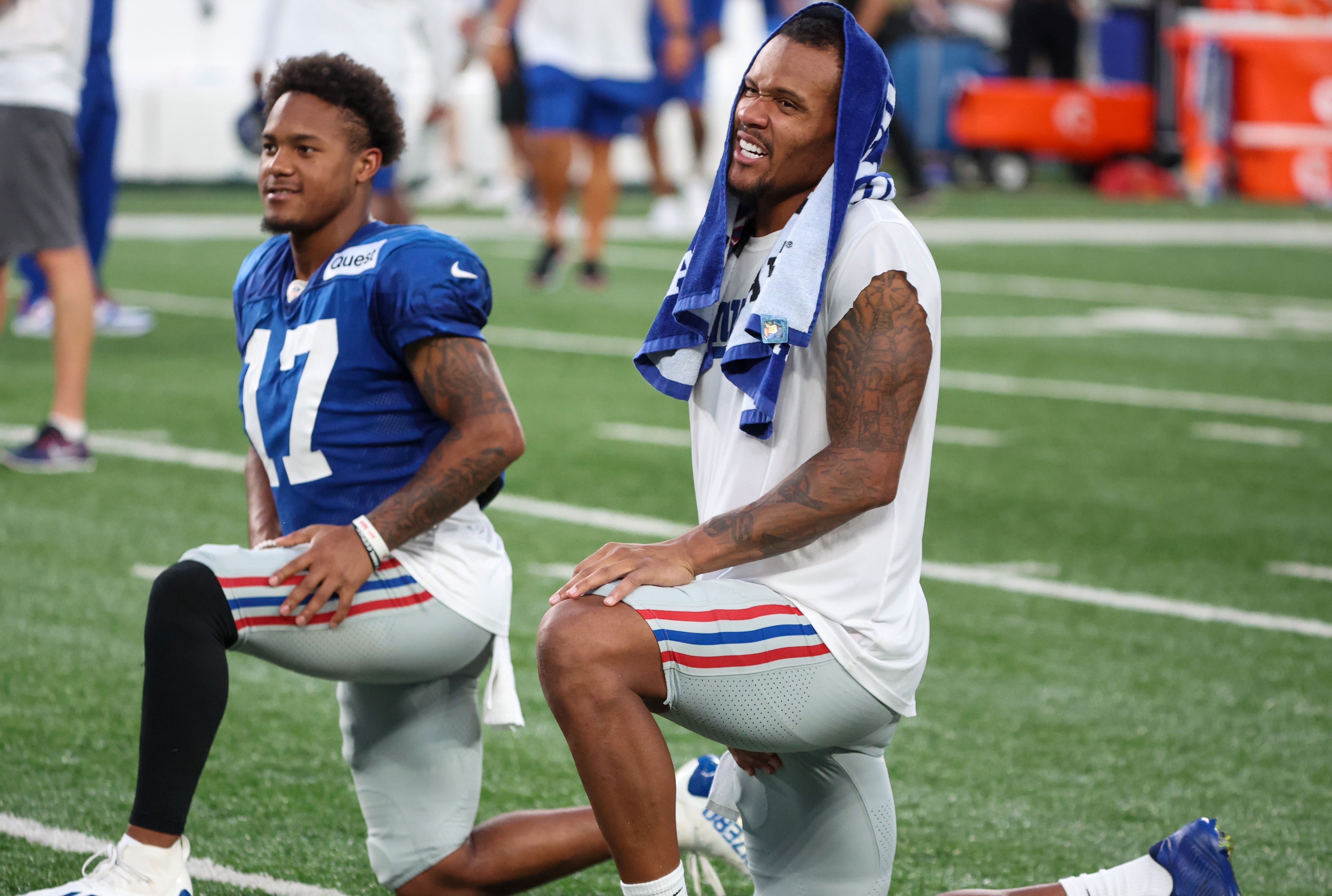 Giants' Tyrod Taylor, Collin Johnson take strong camps into preseason