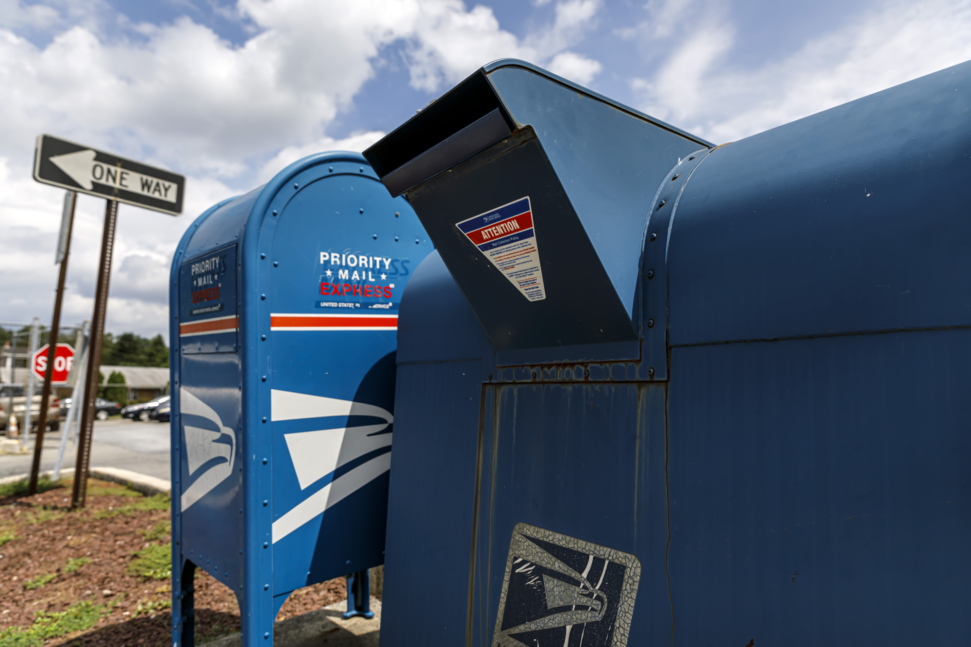 Changes have been made to blue mail collection boxes post office